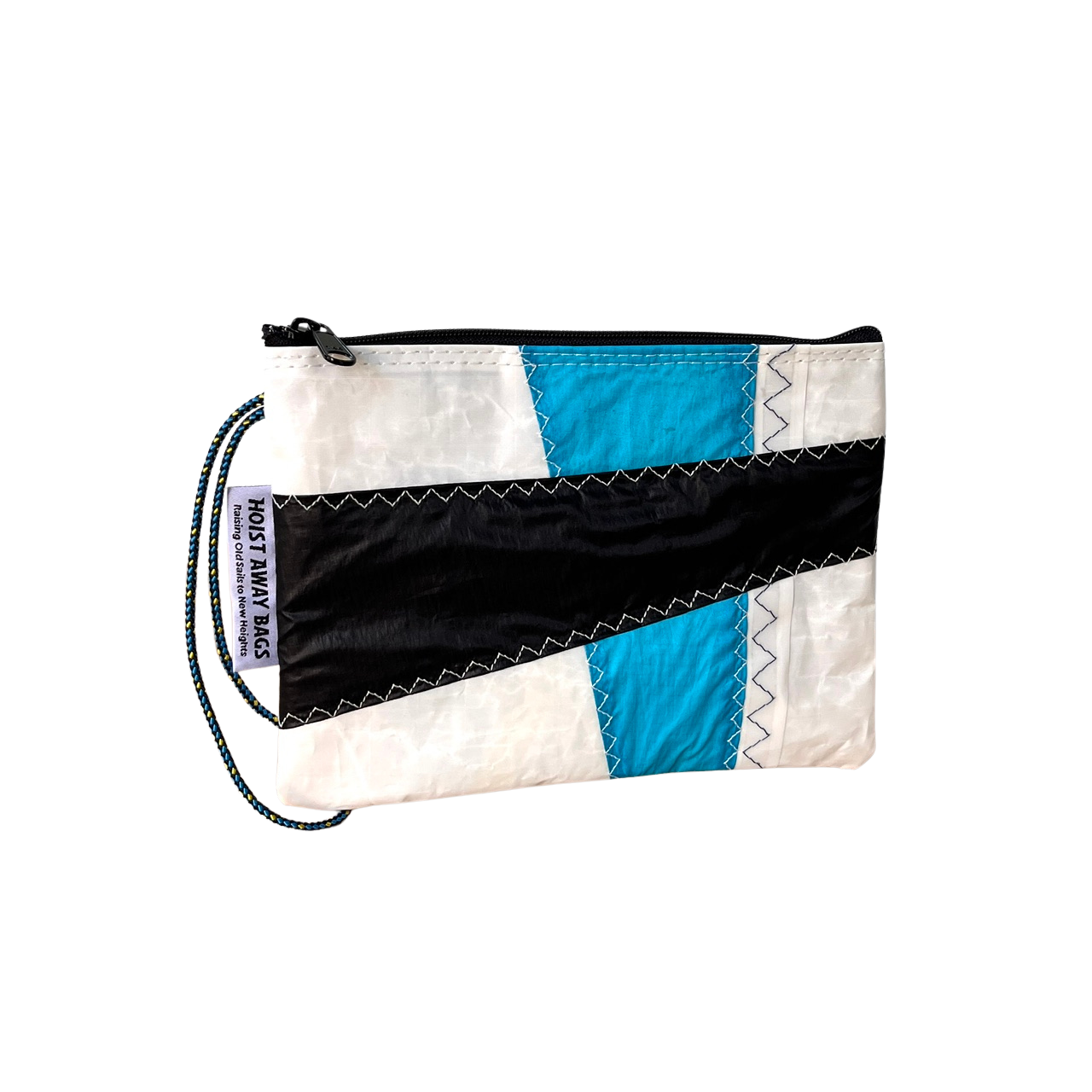 WRISTLET SAILBAG: Aqua & Black