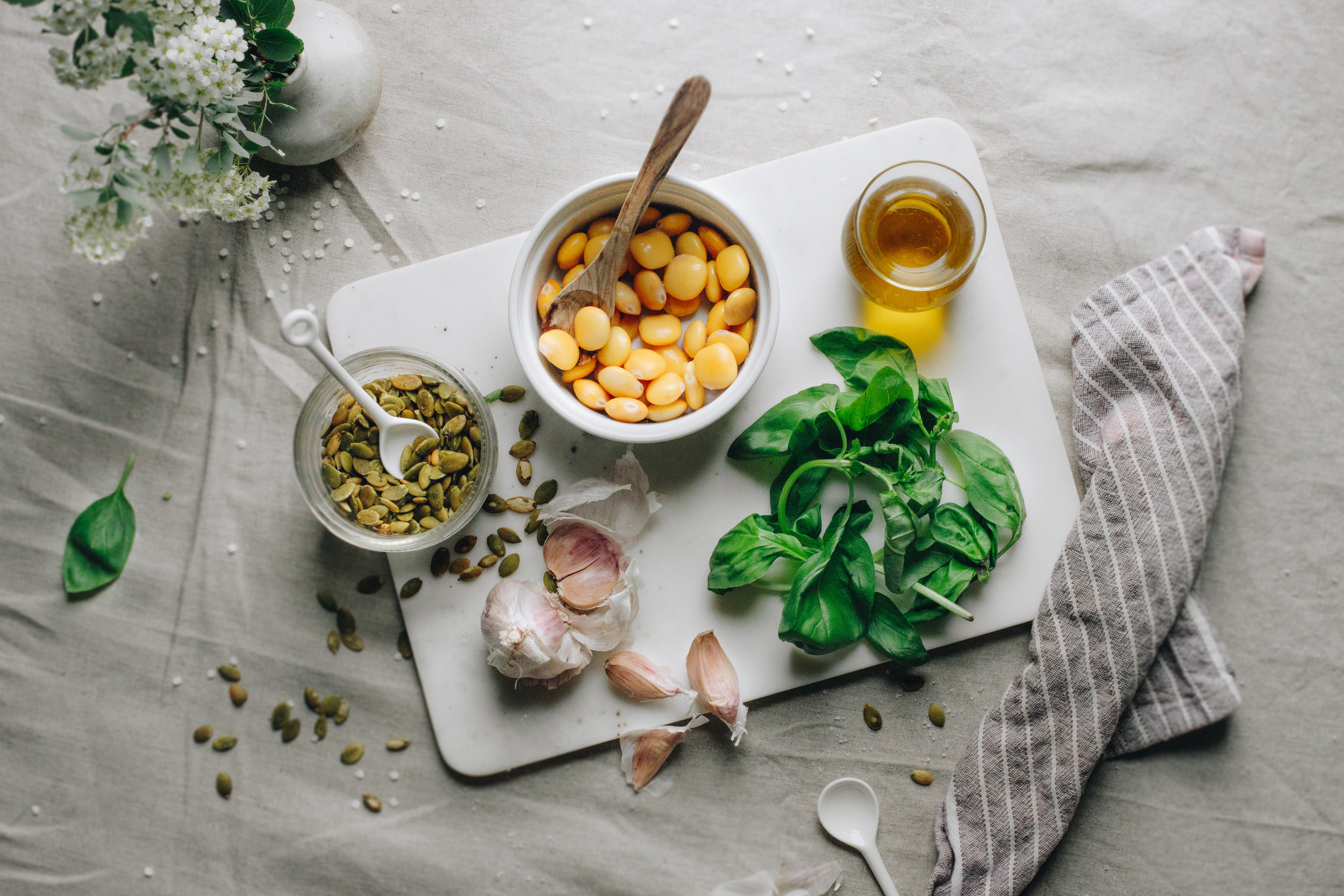 Vegan & NutFree Lupini Bean & Pumpkin Seed Pesto Recipe — Greener Pastures