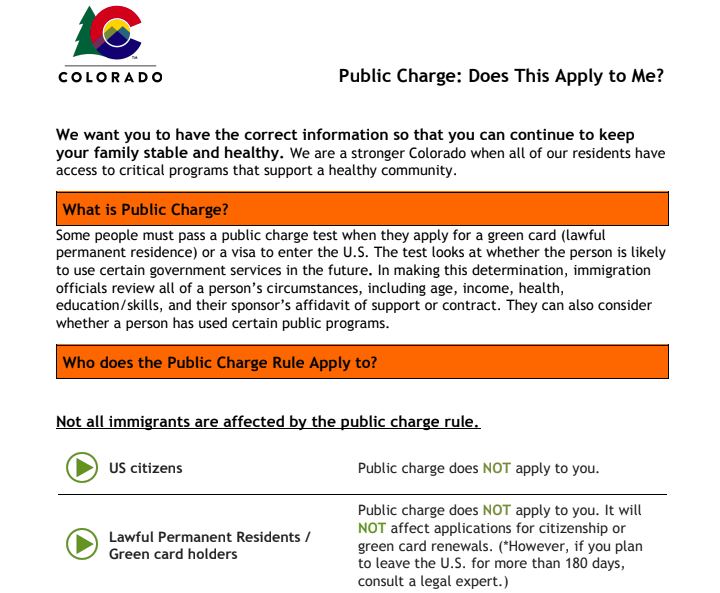 Colorado Community Fact Sheet