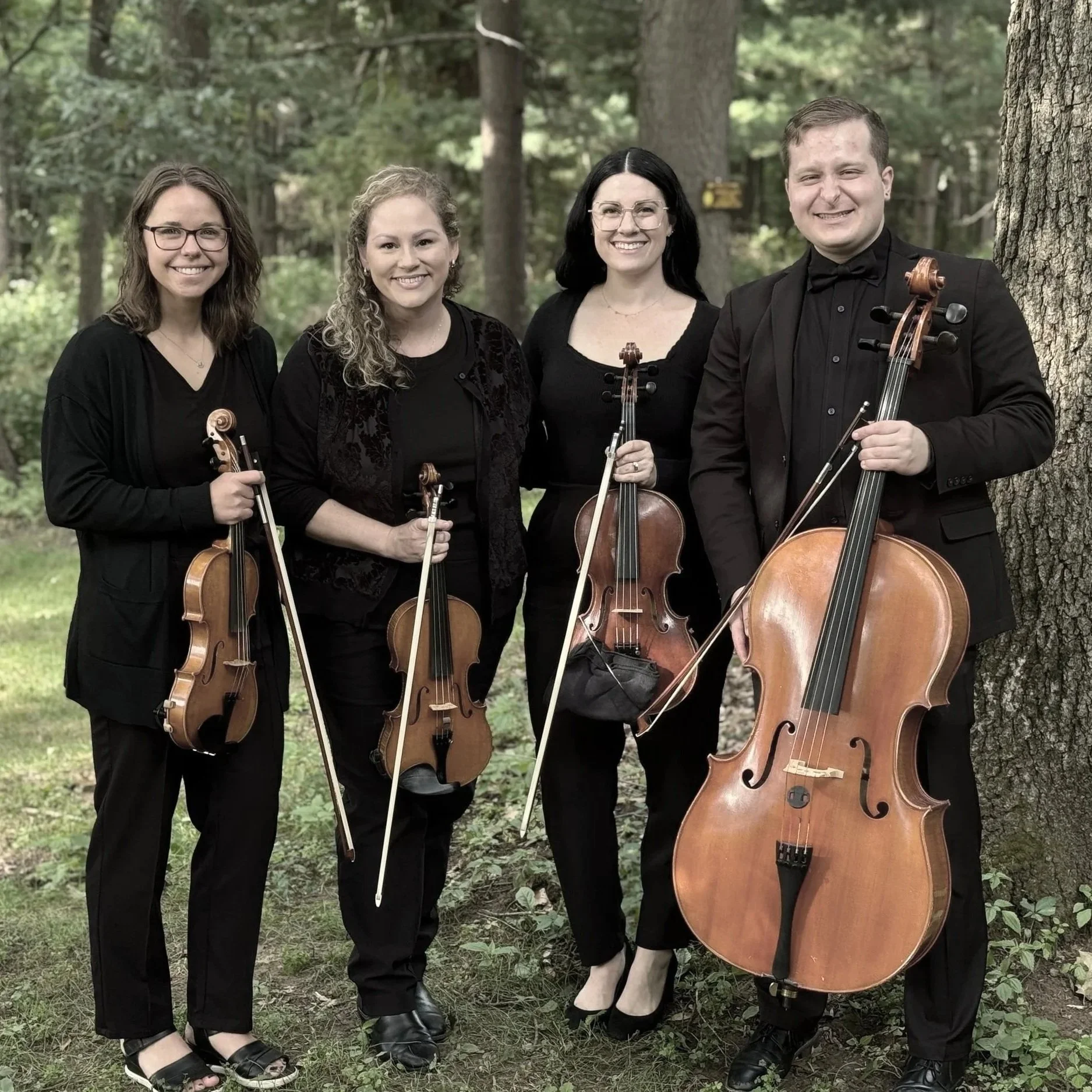 String Quartet musicians at a wedding in Rochester NY