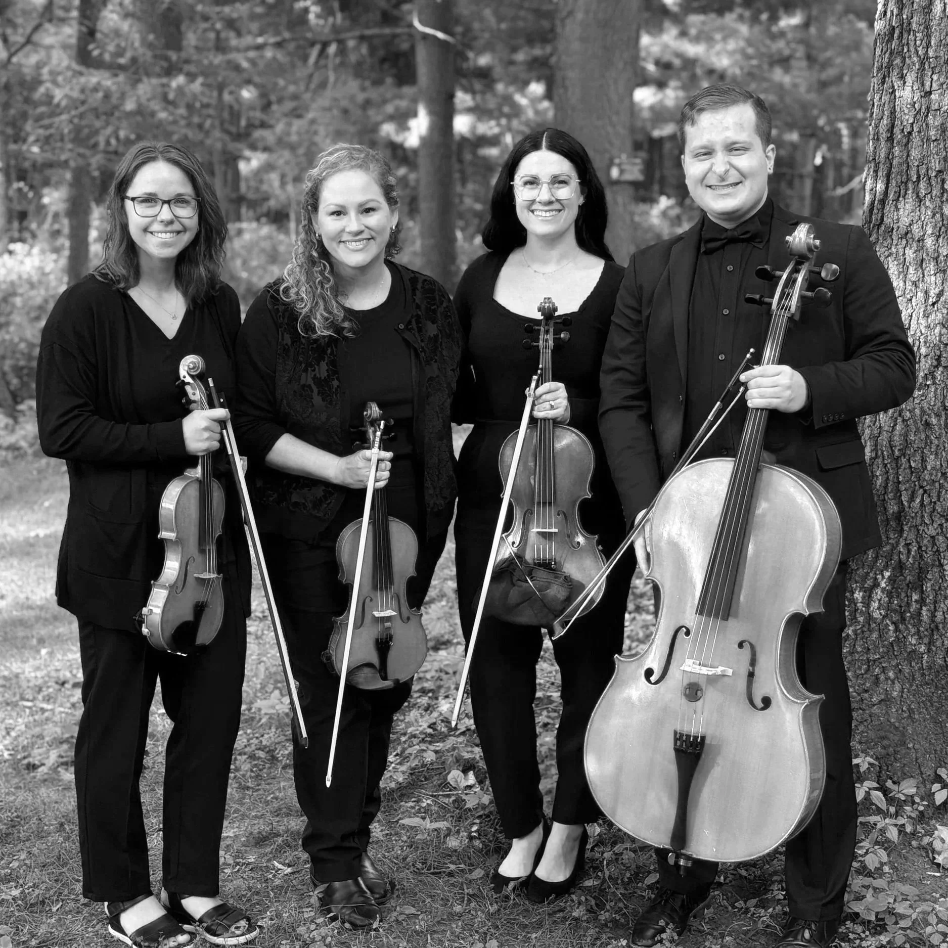 String Quartet musicians at a wedding in Rochester NY