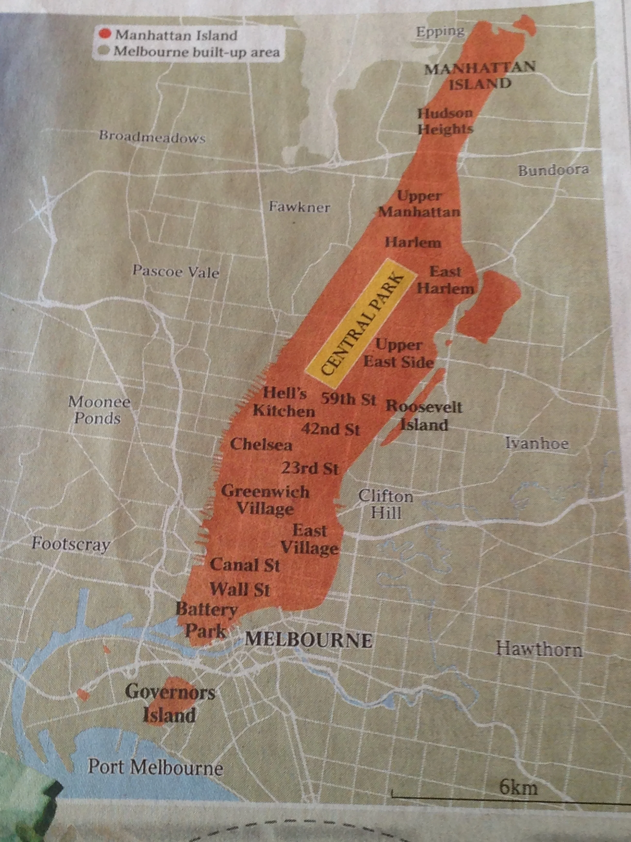 Melbourne vs Manhattan