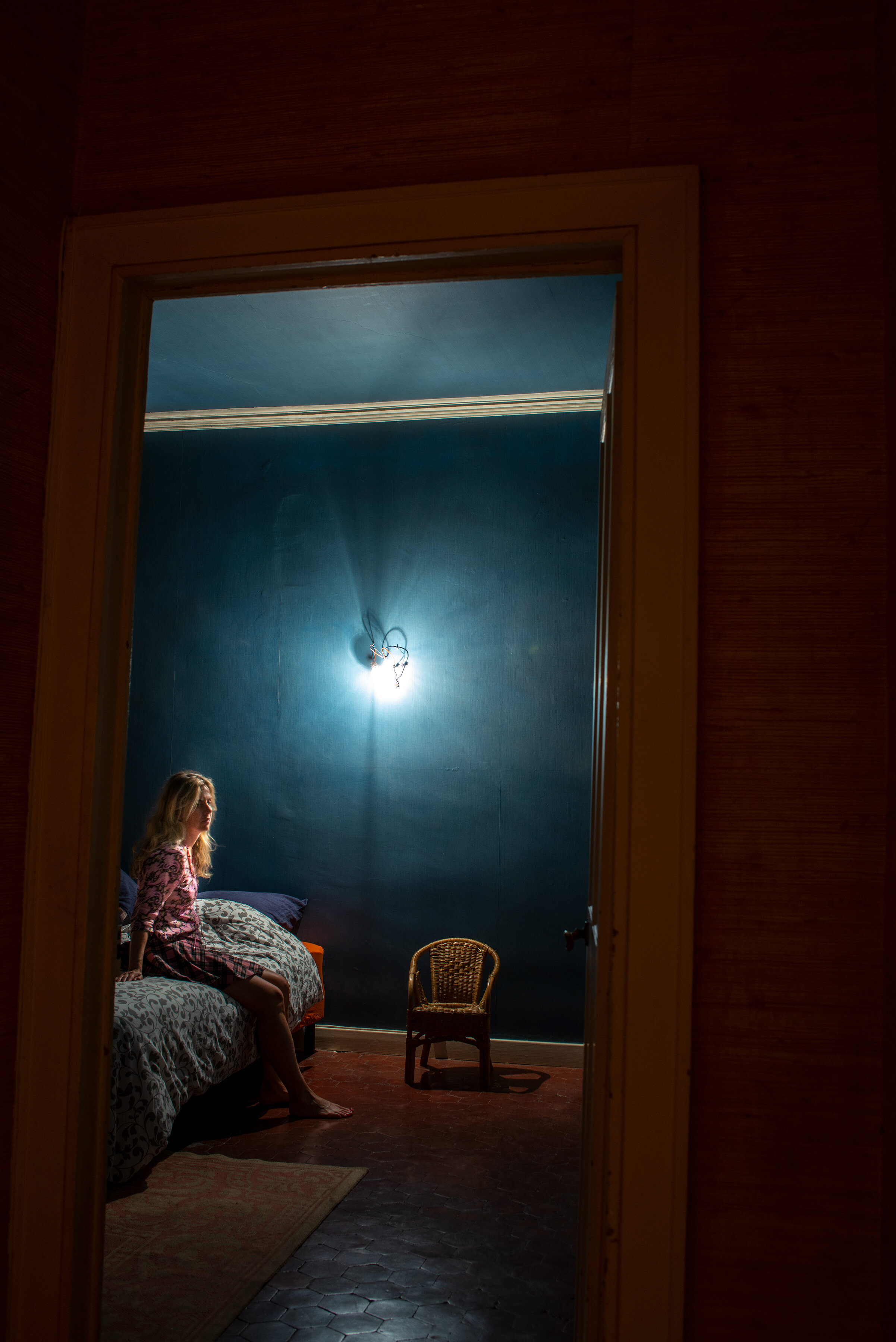  VERA MILJKOVIC  Blue Room,  2020. 18x26”. Archival pigment print. $900.00.   Artist Talk here.  
