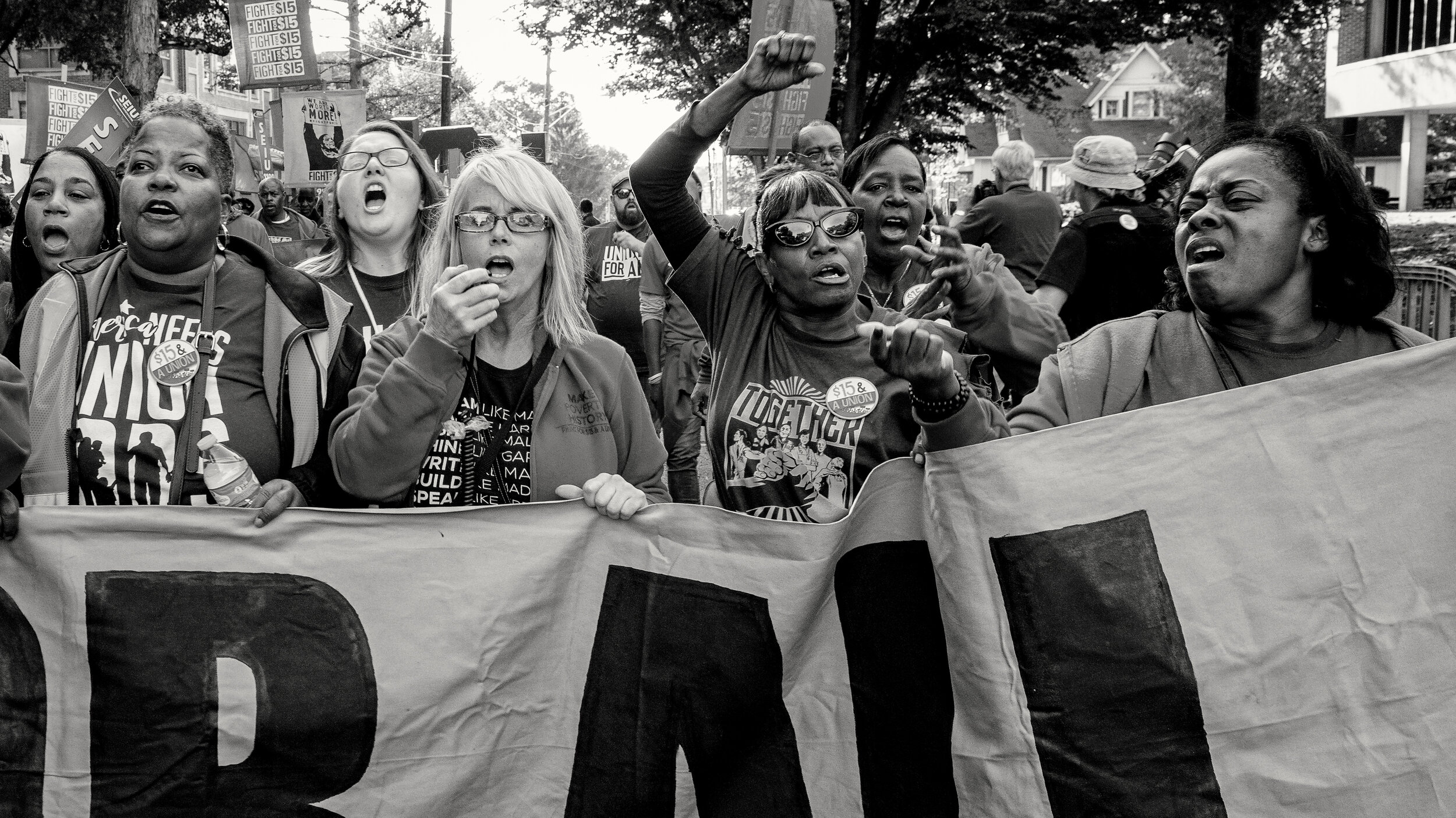  RICHARD WOOD  Union Demonstrators,  2019. 15x23”. Digital photograph. $150.00. 