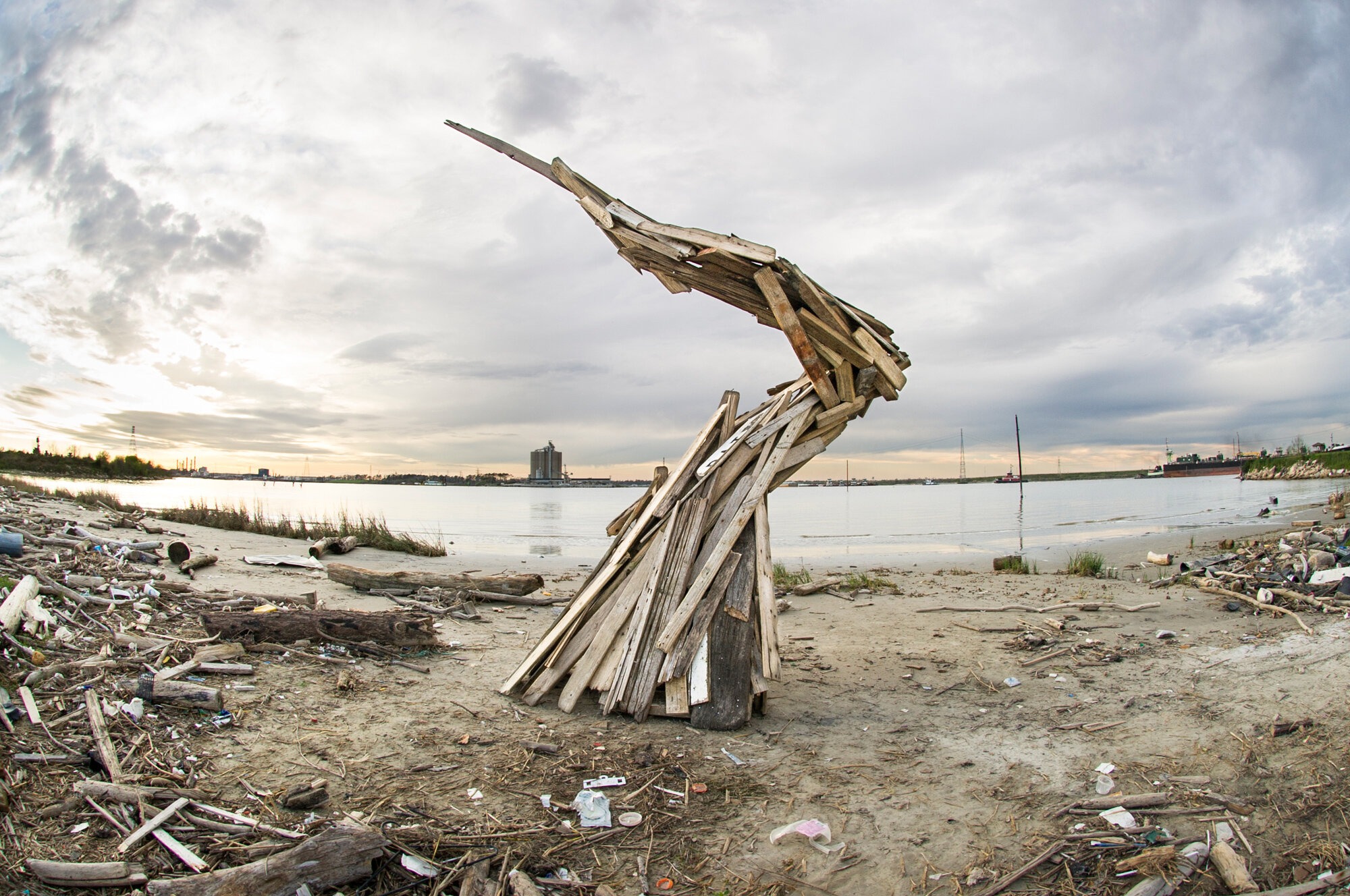  JEREMY UNDERWOOD,  Wood Debris Spiral,  2016. 18x24”. Photography. $800. 