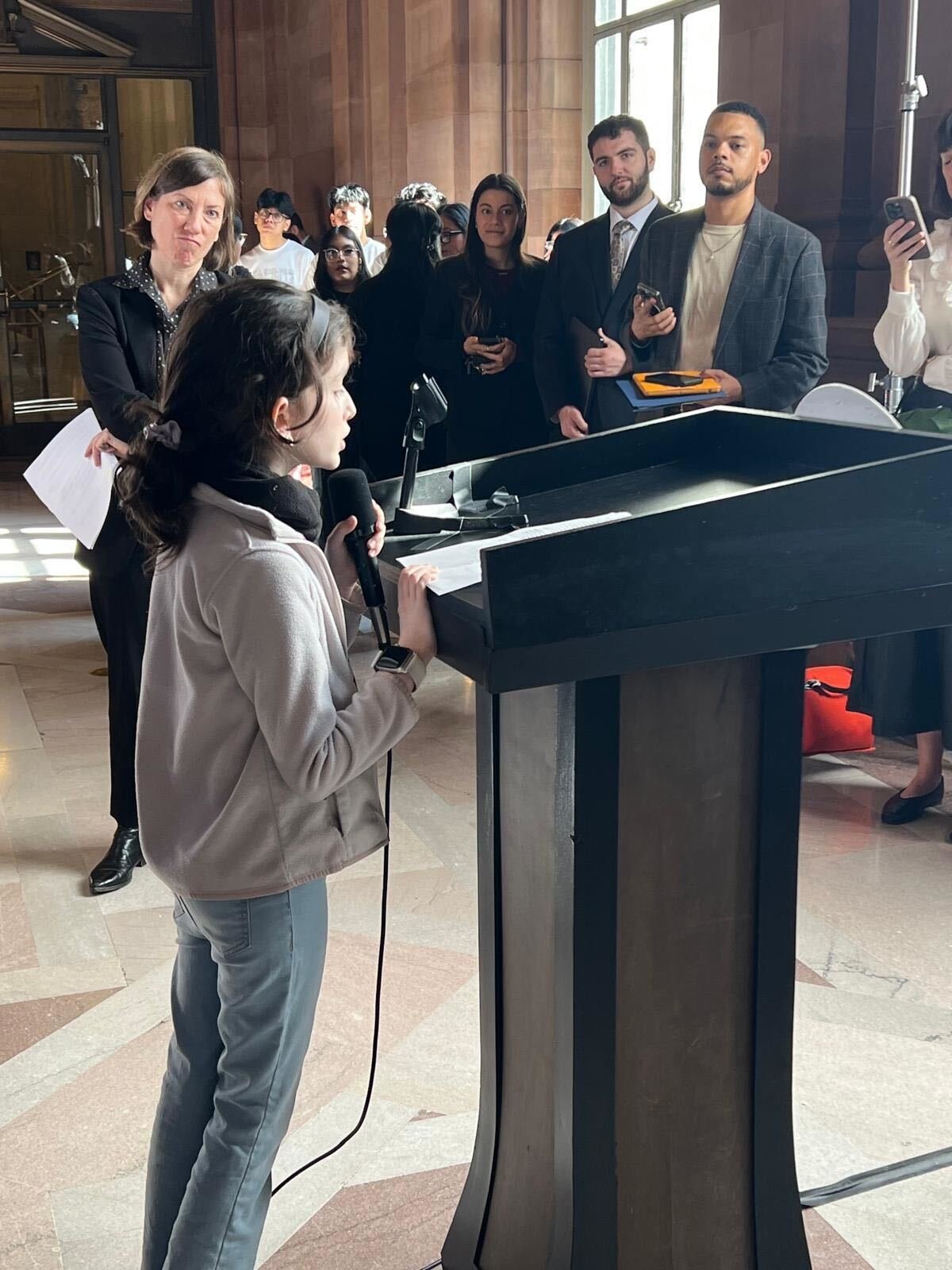 Hudson Lab School Students speak at the NY State Capitol