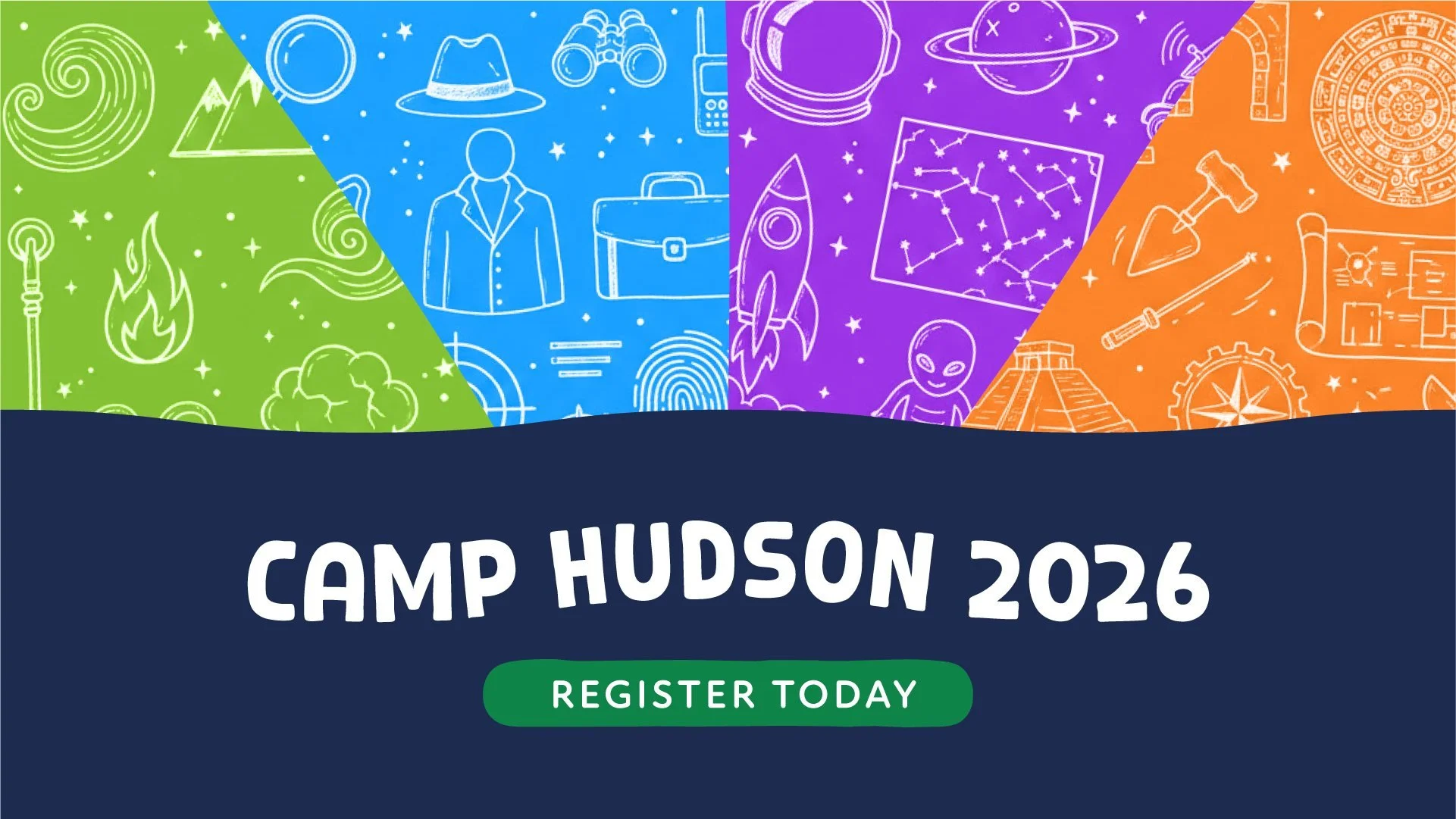 What does your child do when nobody tells them what to do? Build a spaceship? Create a secret code? Invent a play world? Inspire them with a summer filled with imagination, movement, friendship, and hands-on adventures.

Spy Camp (June 29&ndash;July 