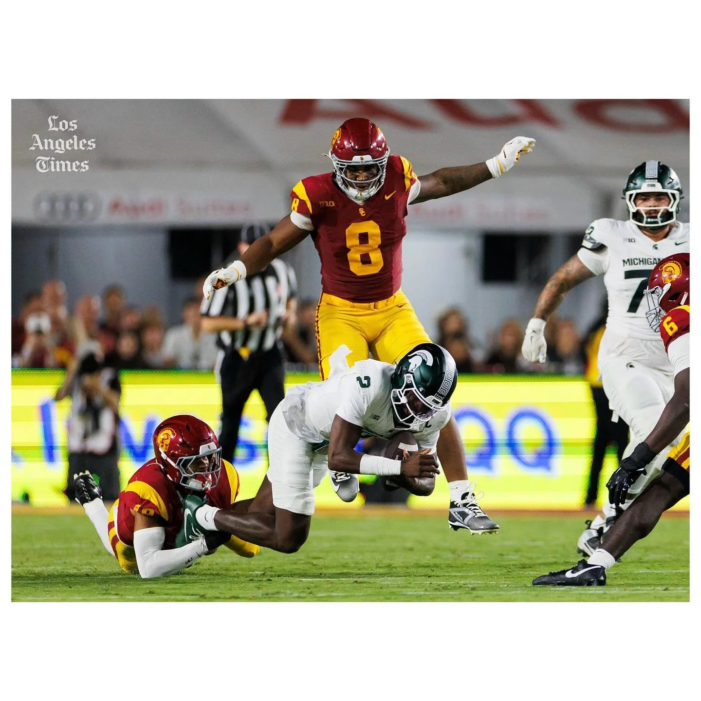 Michigan State at USC. 

@latimes 

#usc #trojans #spartans #michiganstate #football #collegefootball
