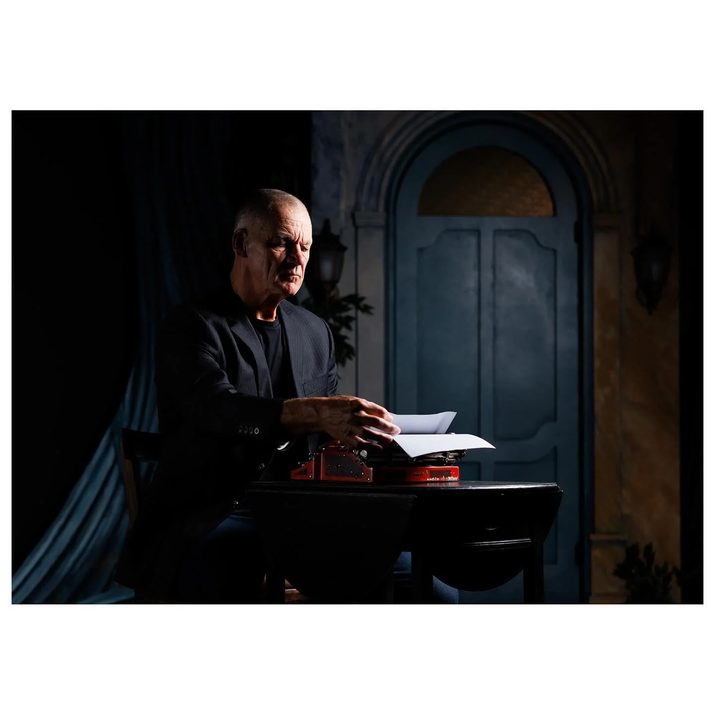 Alan Edmunds, a psychologist, librettist and the writer of &ldquo;Perfect World,&rdquo; a musical that tells the story of literary child prodigy Barbara Follet, inside the El Portal Theatre. 

@latimes 

#portrait #news #theater #arts