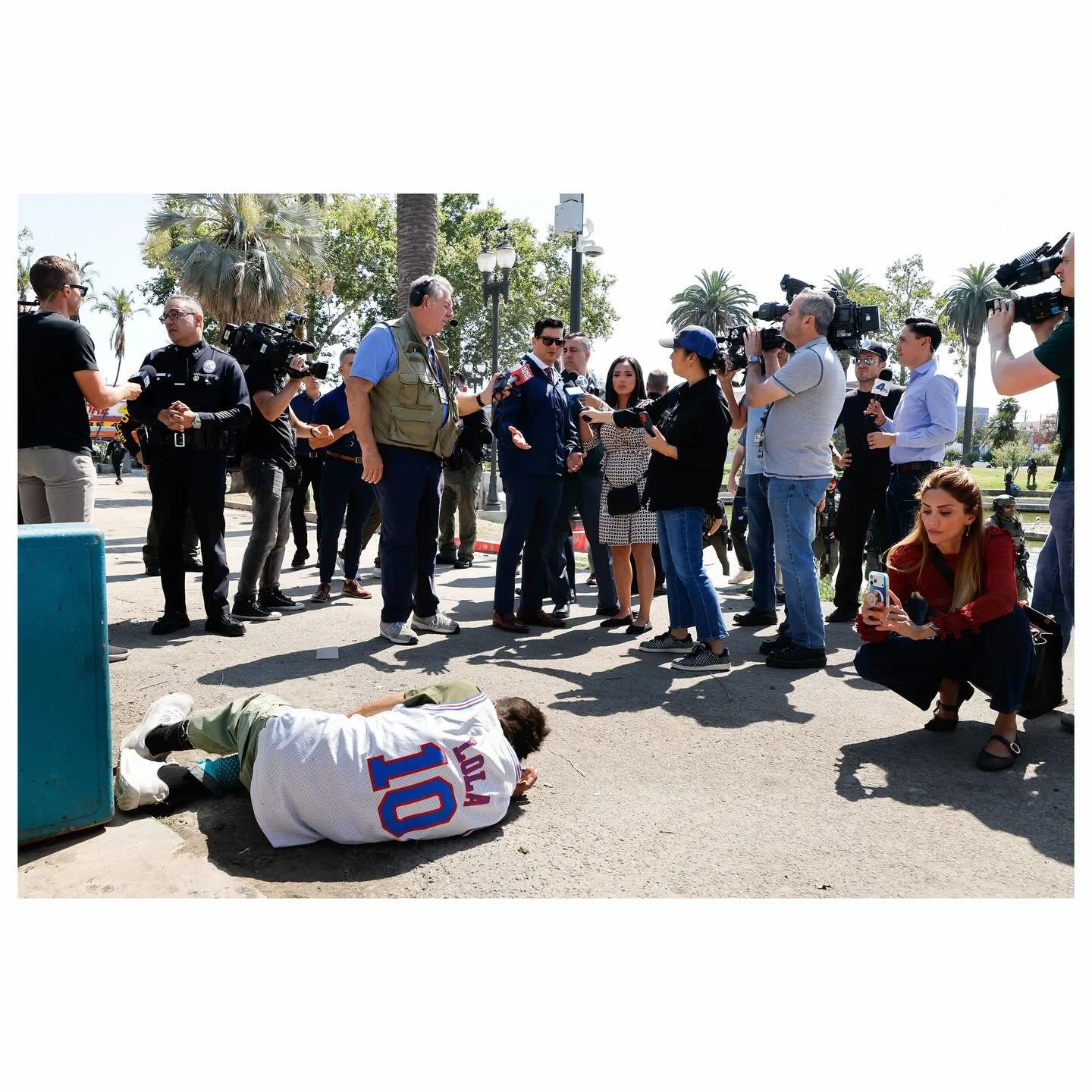 Federal agents conduct a major drug and narcotics cleanup operation Thursday in MacArthur Park, making 13 arrests with an intended sustained law enforcement presence. They hope to have a picnic there on Labor Day according to Los Angeles County Distr