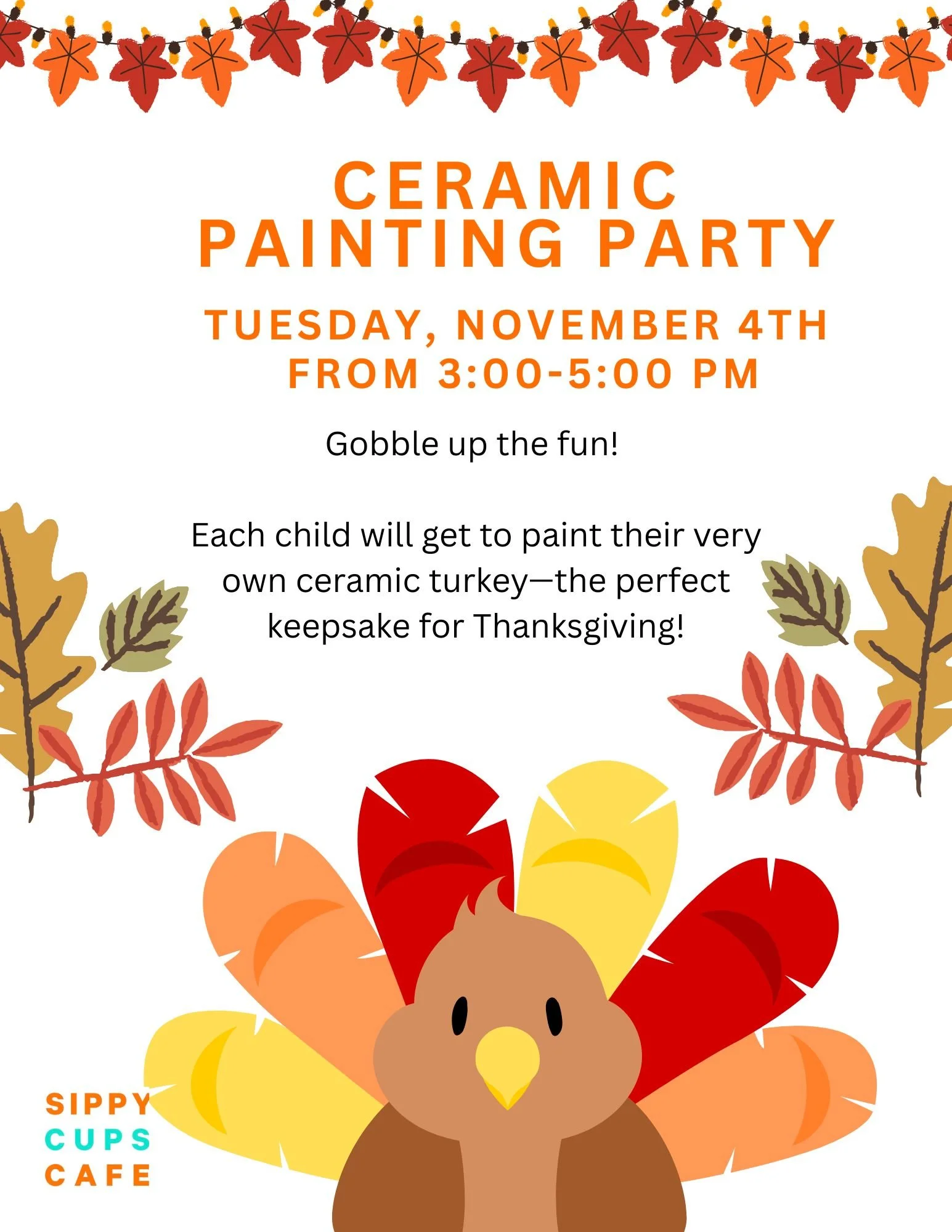 Orange Green White Modern Happy Thanksgiving Day Flyer.jpg