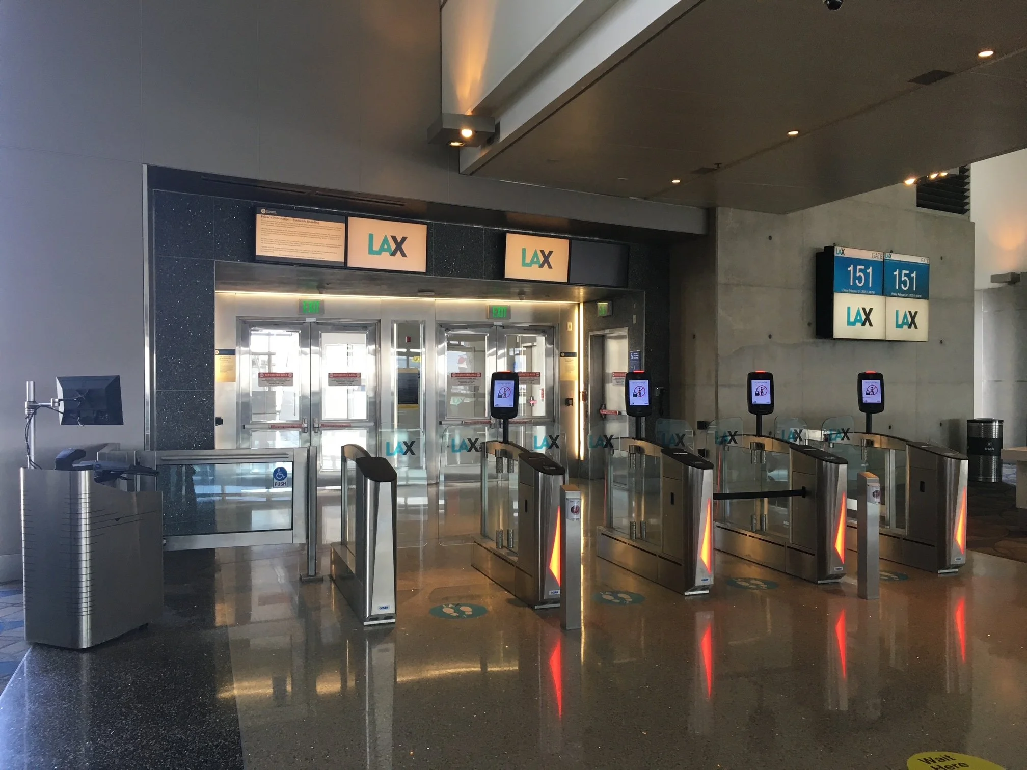 LAX Automated Biometric Boarding Gates