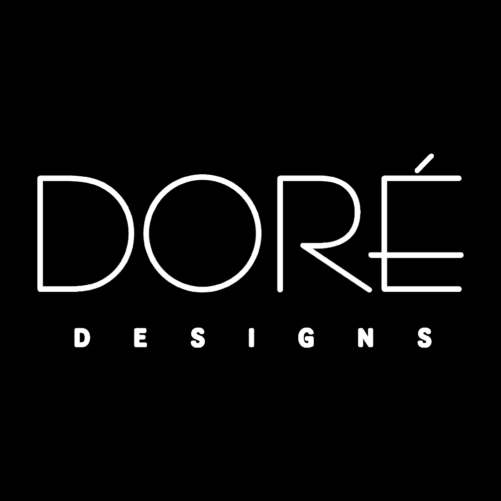 Black background with the white text 'DÔRE DESIGNS' in a modern font.