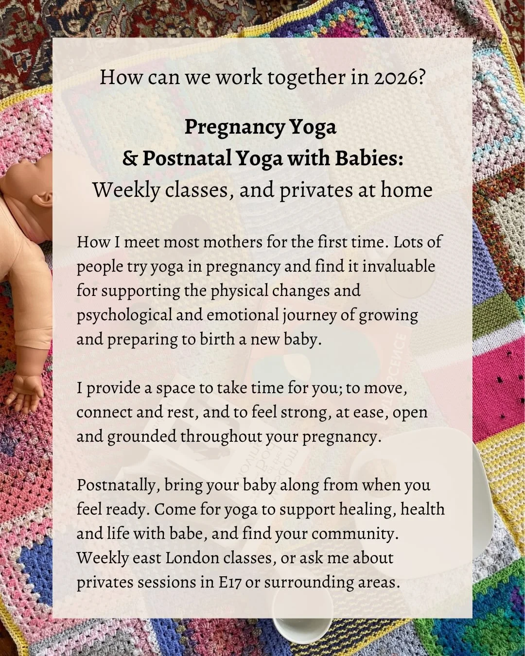 I&rsquo;m not done reflecting on 2025 and how seismic it was enough to post on here about it yet.

Here are some of the ways we can connect together during this next transformational year. 

Read to the last slide for exciting news x 

#pregnancyyoga