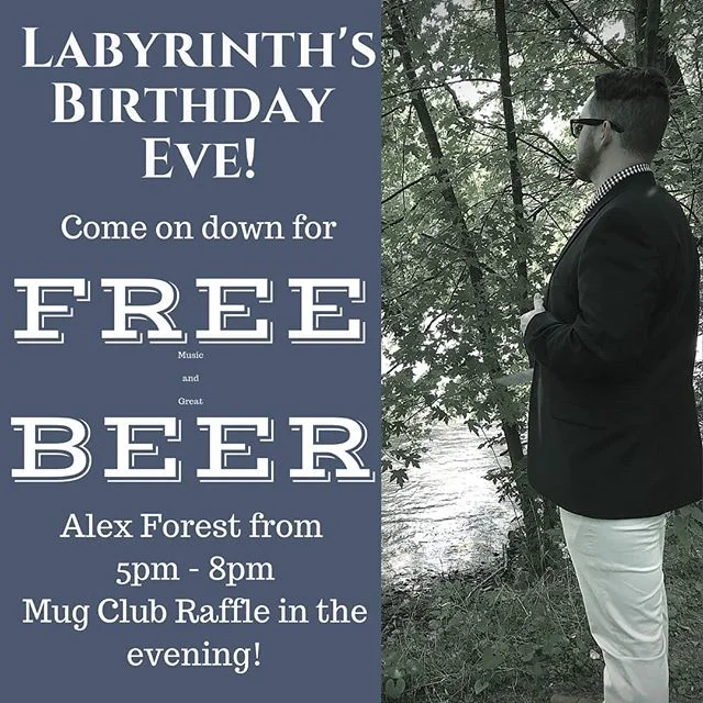 Tomorrow is @labyrinthbrewing birthday, tonight we're having a birthday eve bash!