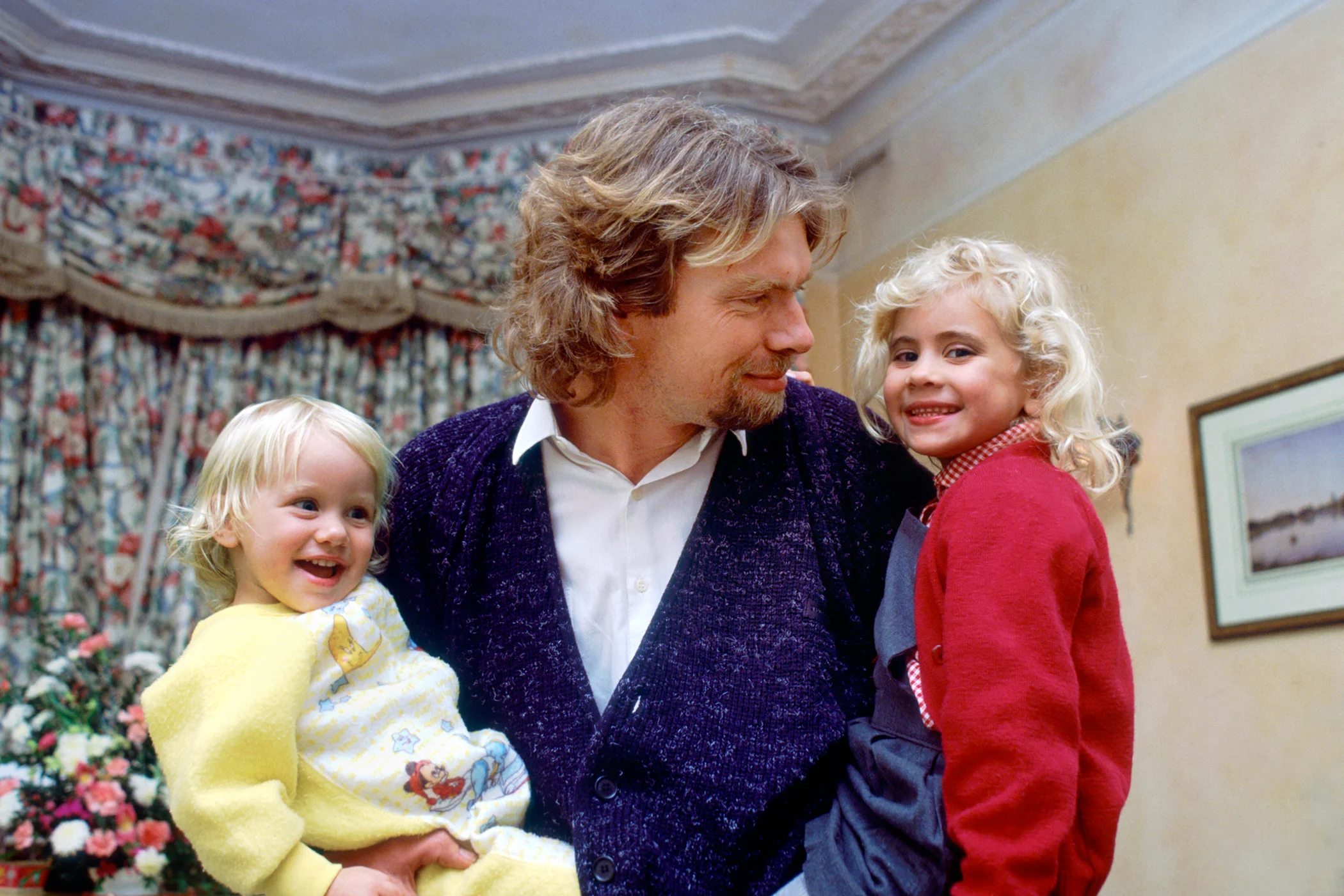Sir Richard Branson with his kids