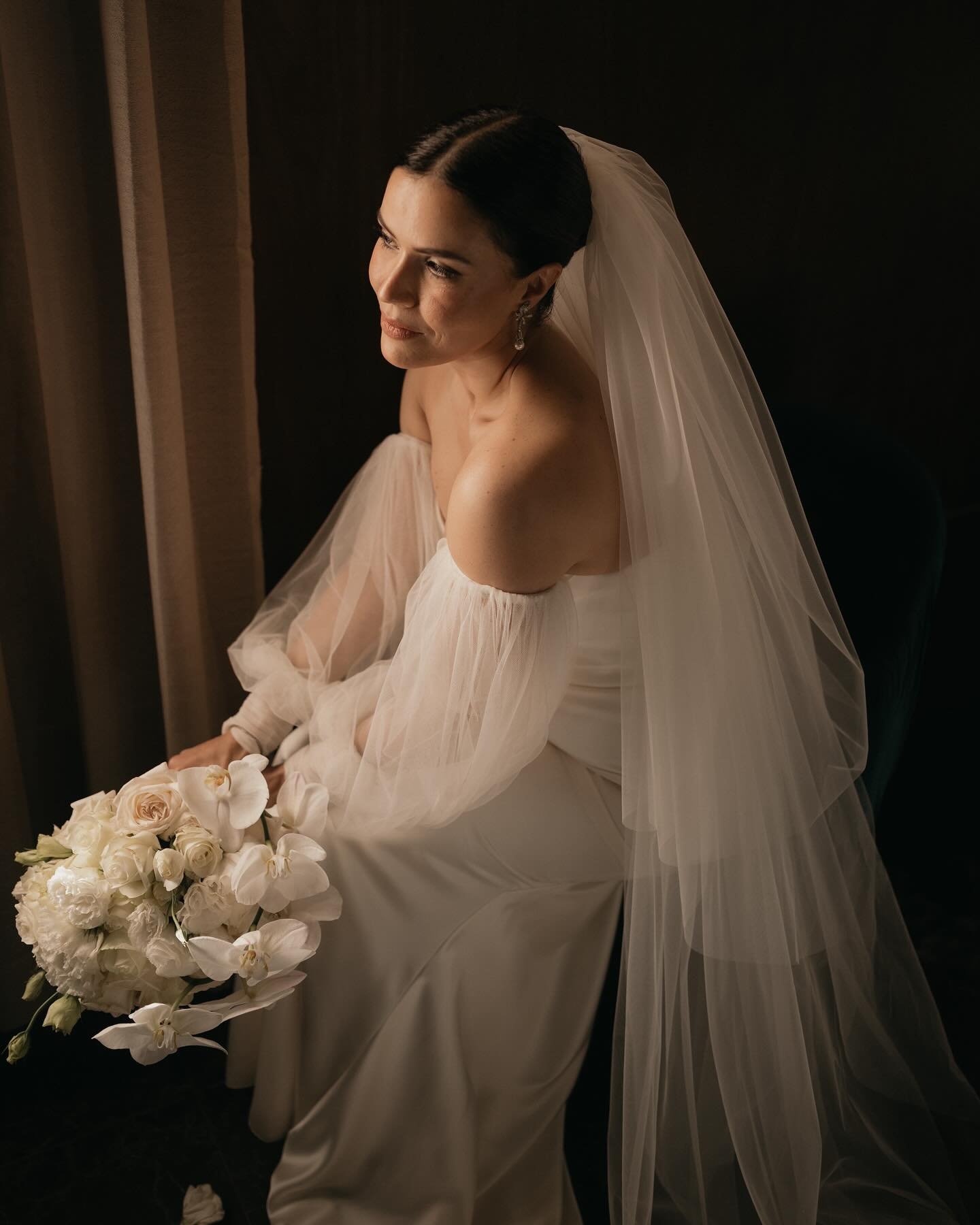 Irma in our Cathedral Two tier / Tulle liso / Ivory / wedding veil.