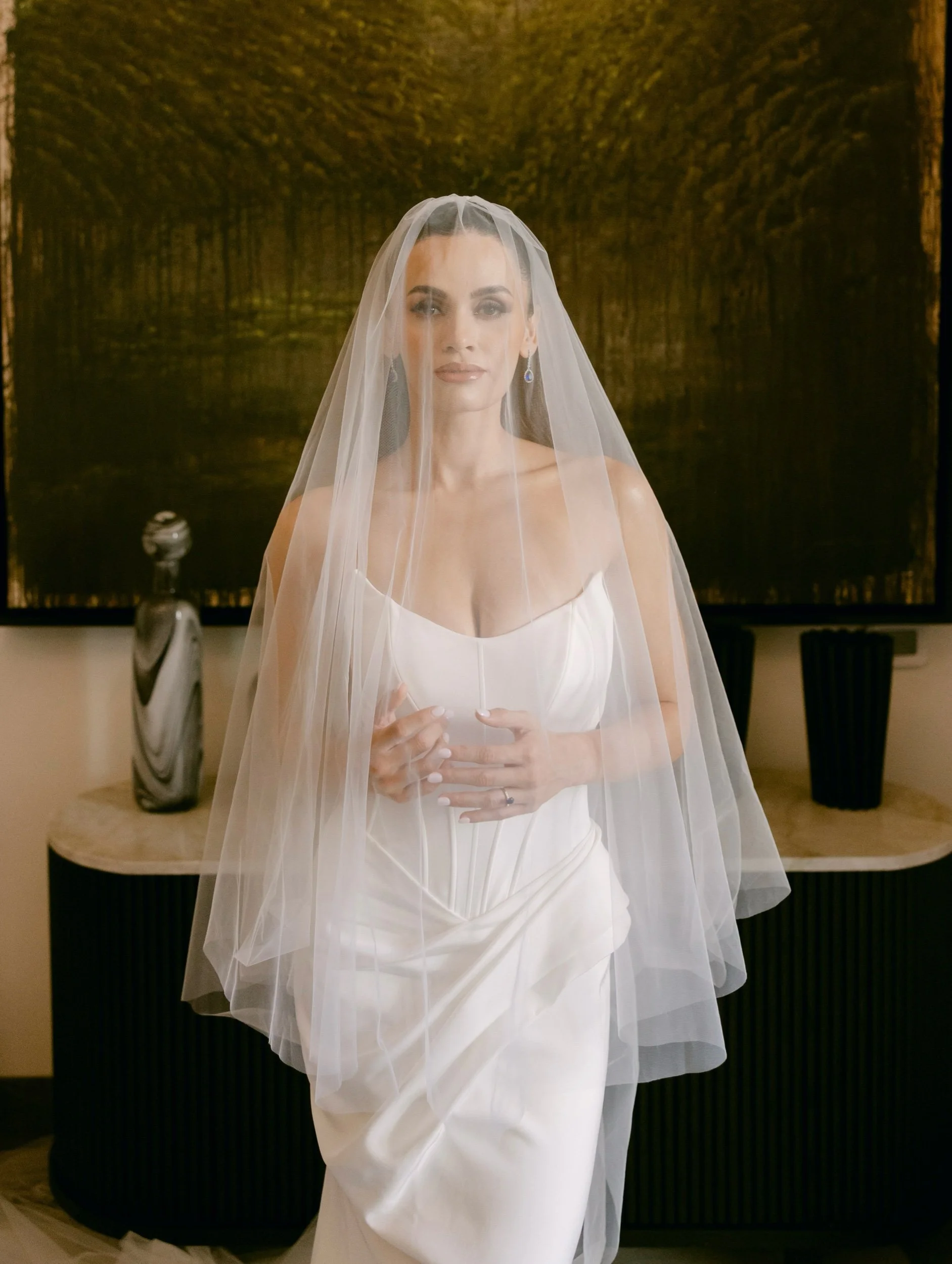 DROP VEIL TUL SEDA PEINETA INCLUIDA