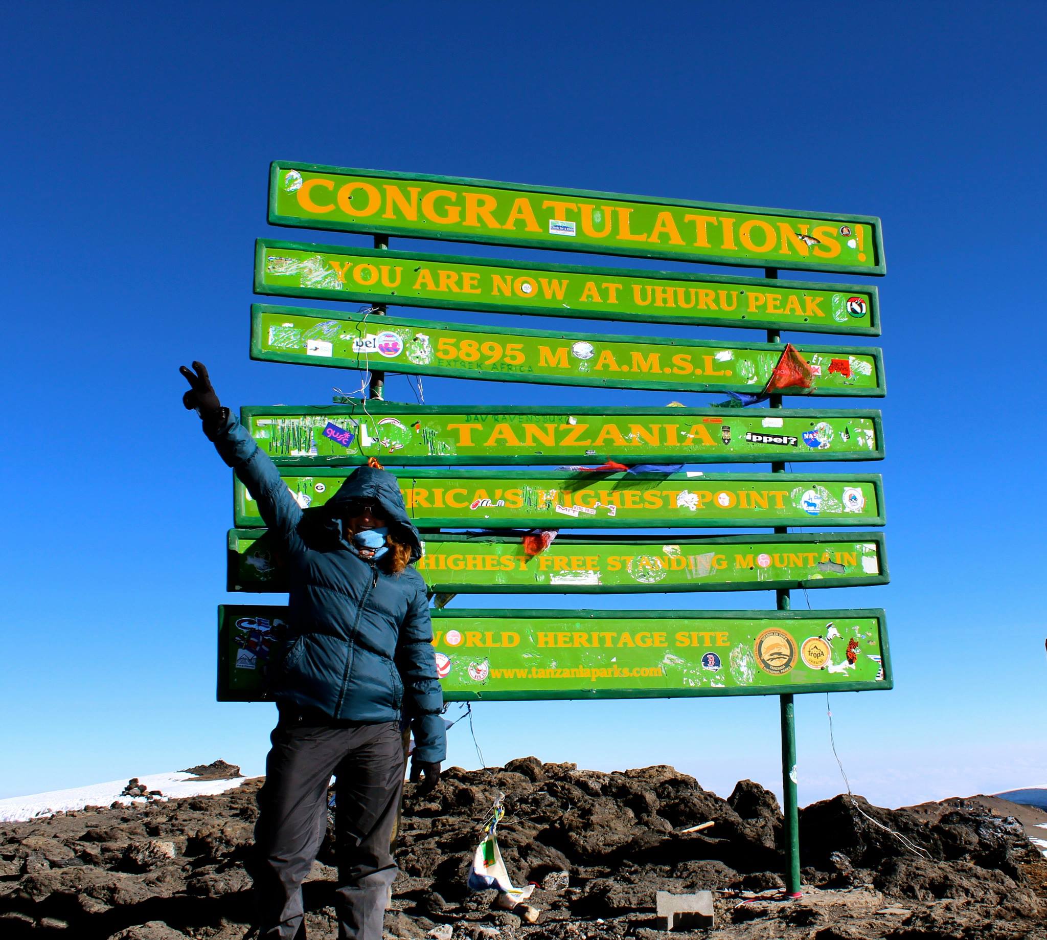 At the Summit of Mt. Kilimanjaro