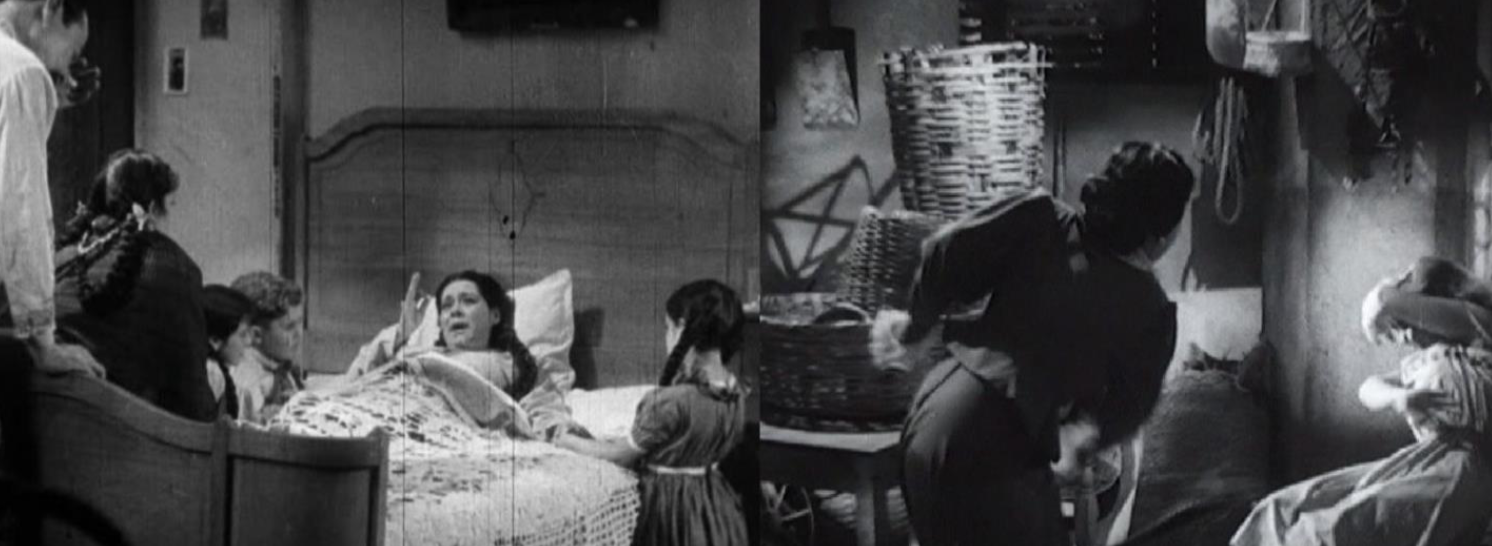 Figura 2. Marcelina, la madre santificada en Allá en el Rancho Grande , y Doña Carmen, la mala madre en Susana. Figure 2: Marcelina, the sainted mother in Allá en el Rancho Grande, and Doña Carmen, the bad mother in Susana.