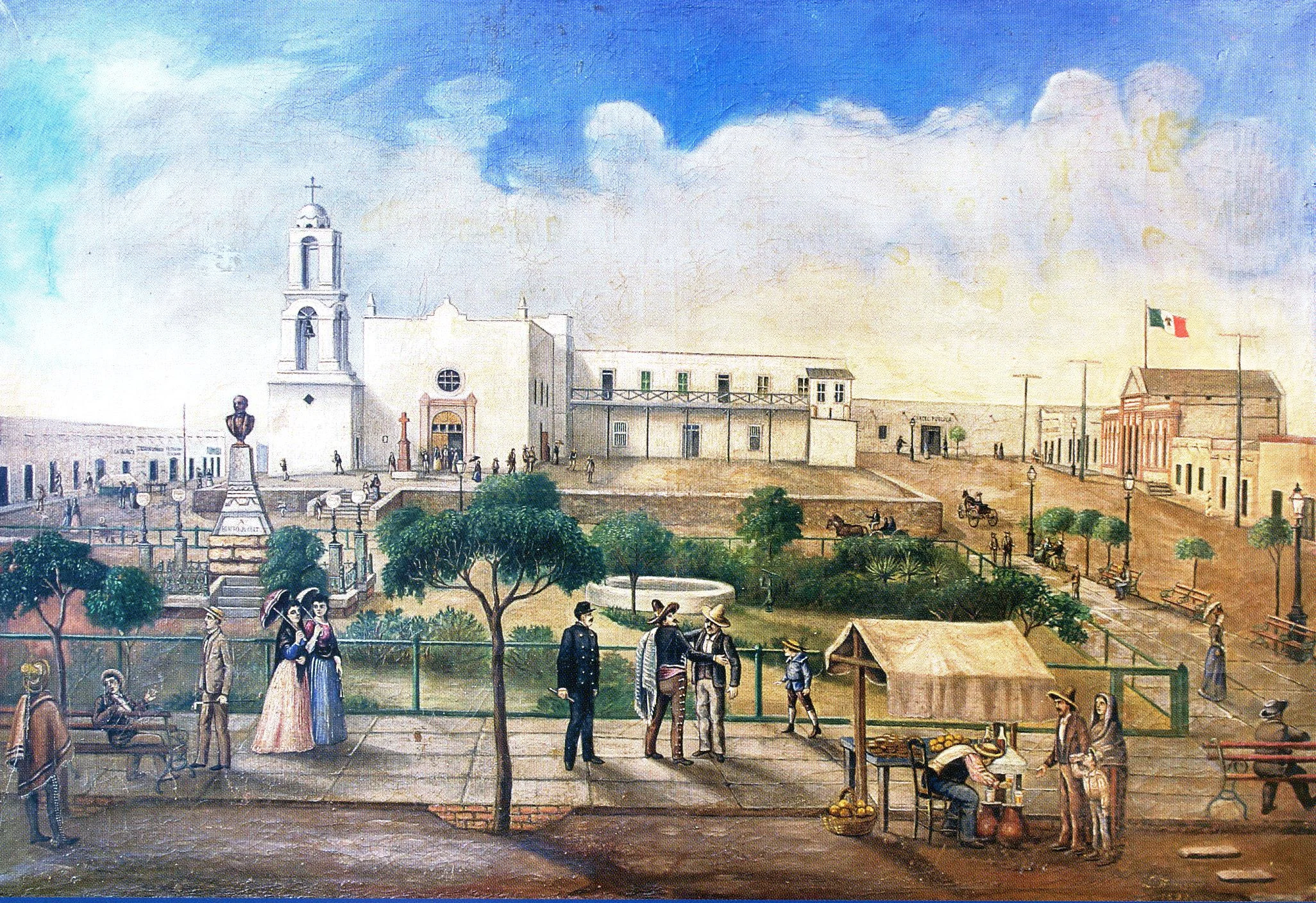 Old Juarez City Plaza, 1899