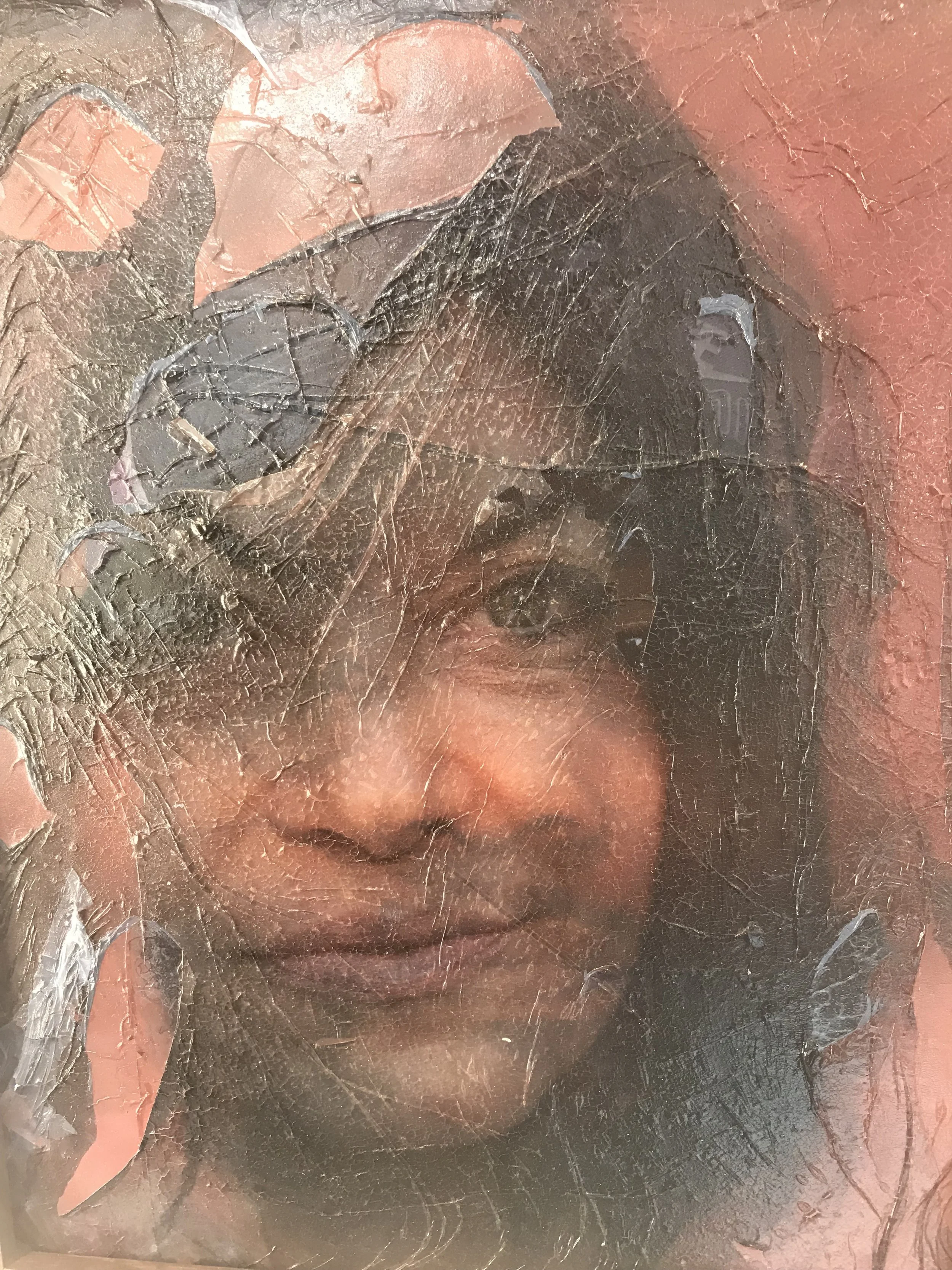 Fiona Aboud Harlem Mash Up Photography, Acrylic Paint, LED, Water on Plexiglass 8x10”
