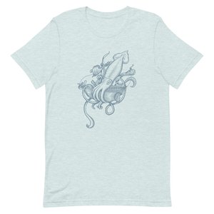 The Kraken: Unisex Staple T-Shirt  Bella + Canvas 3001 — Caleb Faires Art  and Design