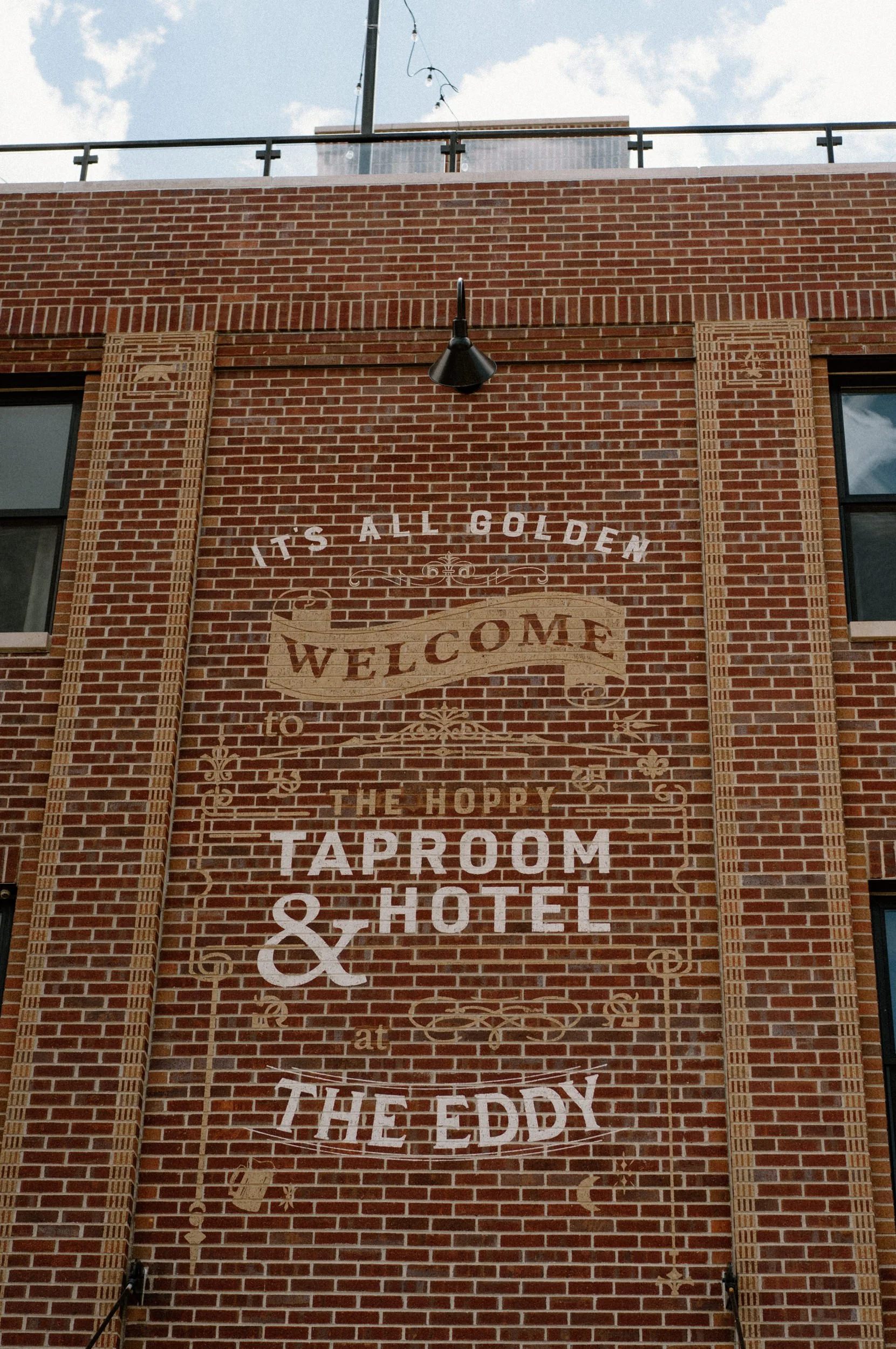 The Eddy Hotel sign from a wedding in Golden Colorado