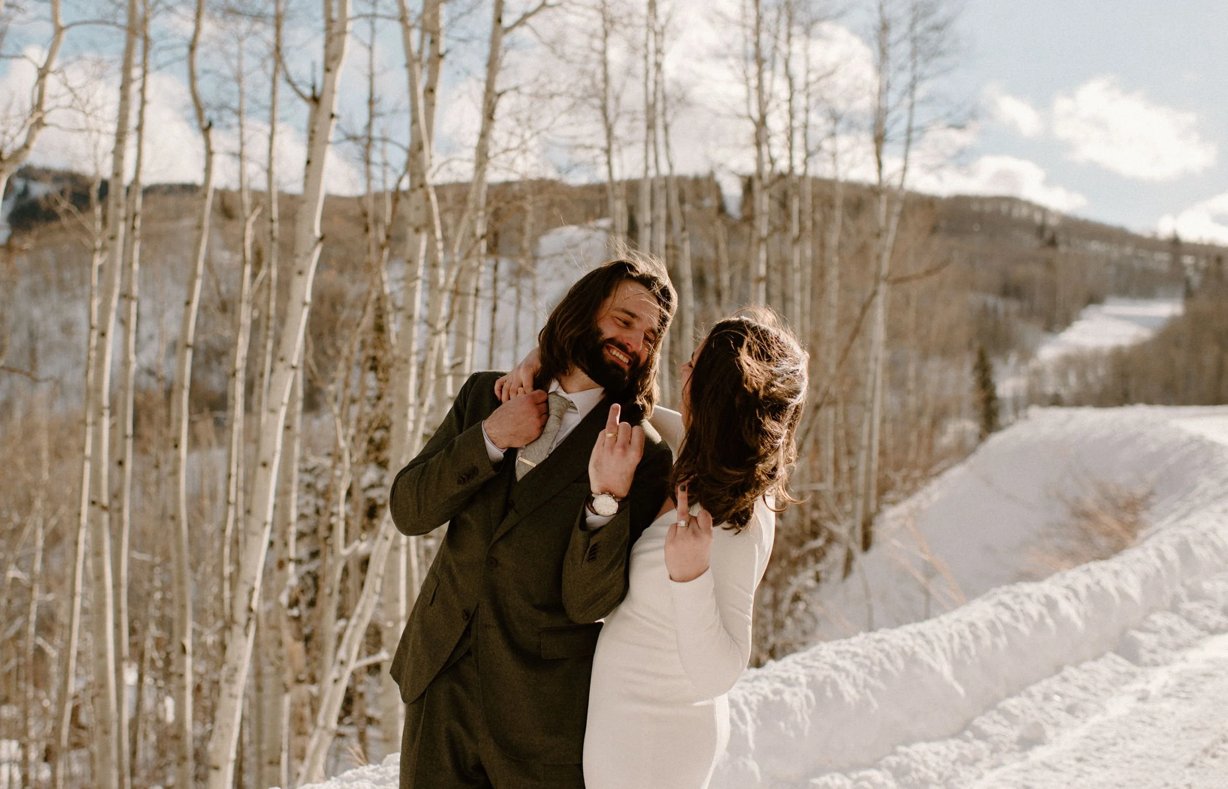  Glenwood Springs, Colorado elopement at Sunlight Mountain Resort. Colorado wedding and elopement photographer. Colorado adventure skiing elopement. Sunset elopement photos. Glenwood Springs wedding photographer.  Golden hour photo ideas. Colorado mountain elopement.  