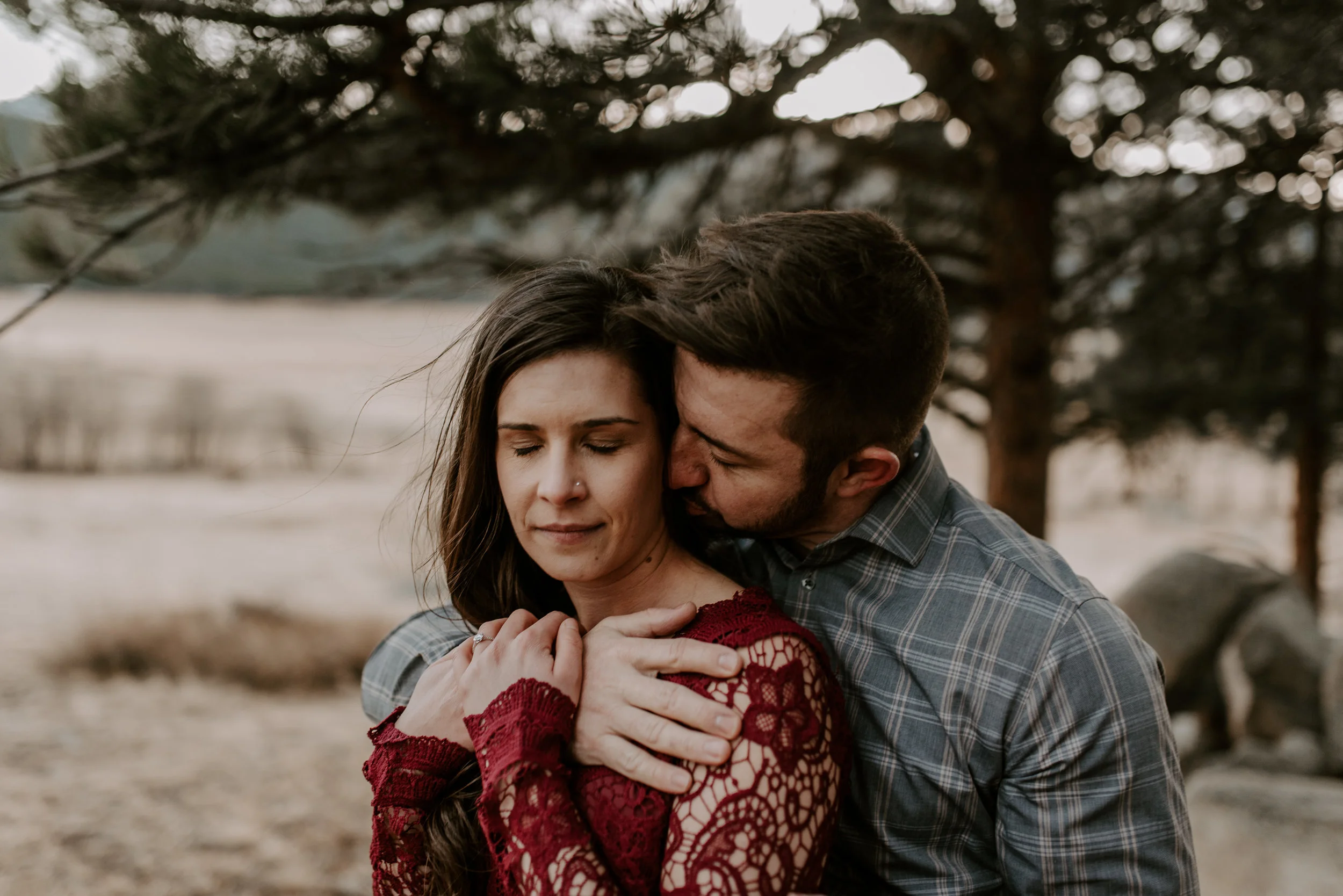  Engagement session at Moraine Park in RMNP Colorado. 