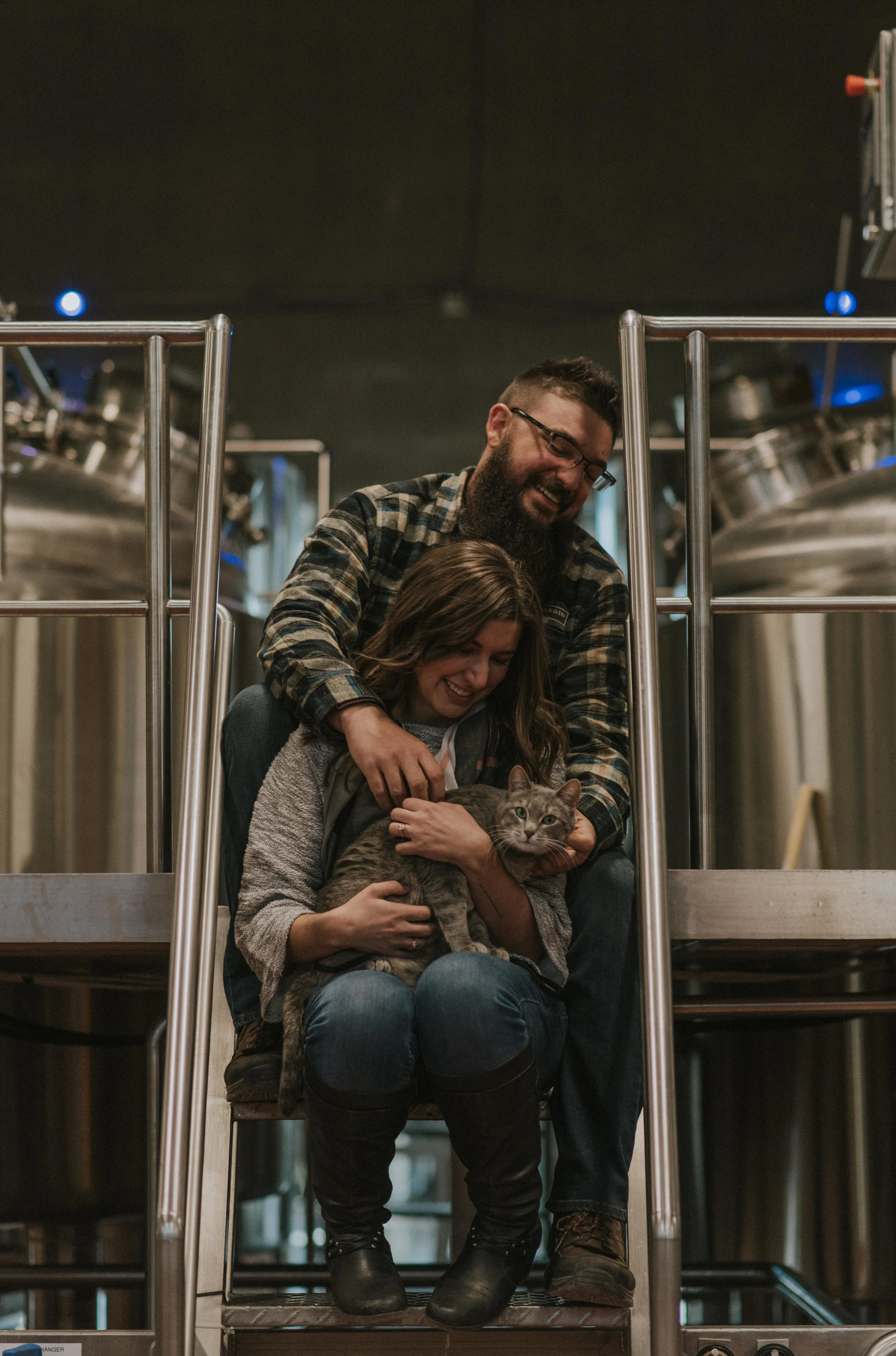  Offbeat adventure engagement session at New Terrain Brewery. Denver, Colorado wedding photographer. 