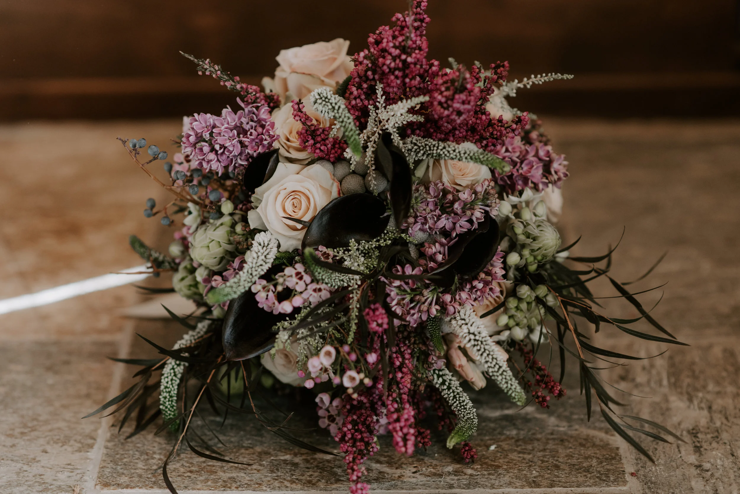  Woodland Breckenridge in Colorado wedding bouquet for an elopement at Sapphire Point. 
