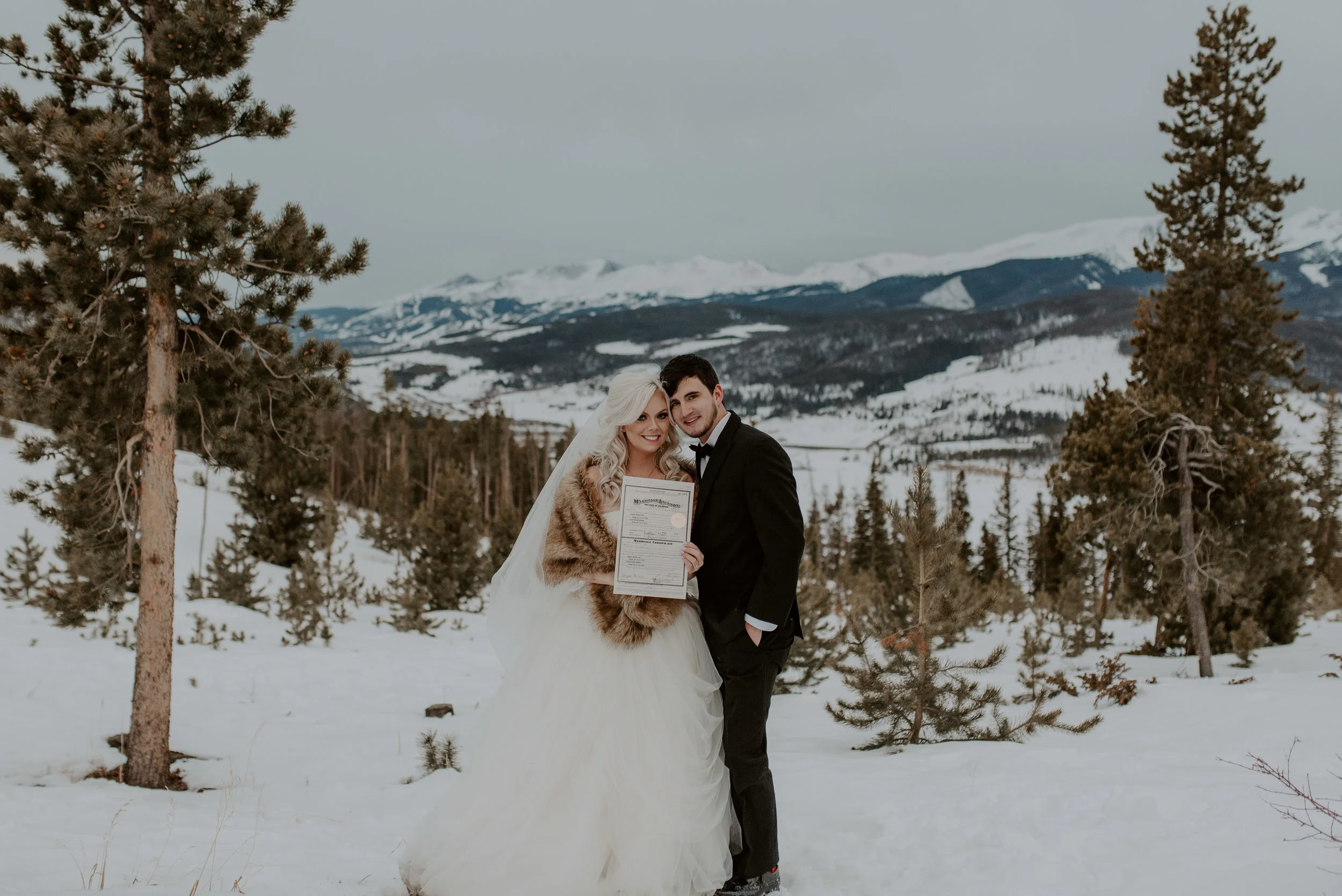  Winter wedding at Sapphire Point in Dillon, Colorado. 