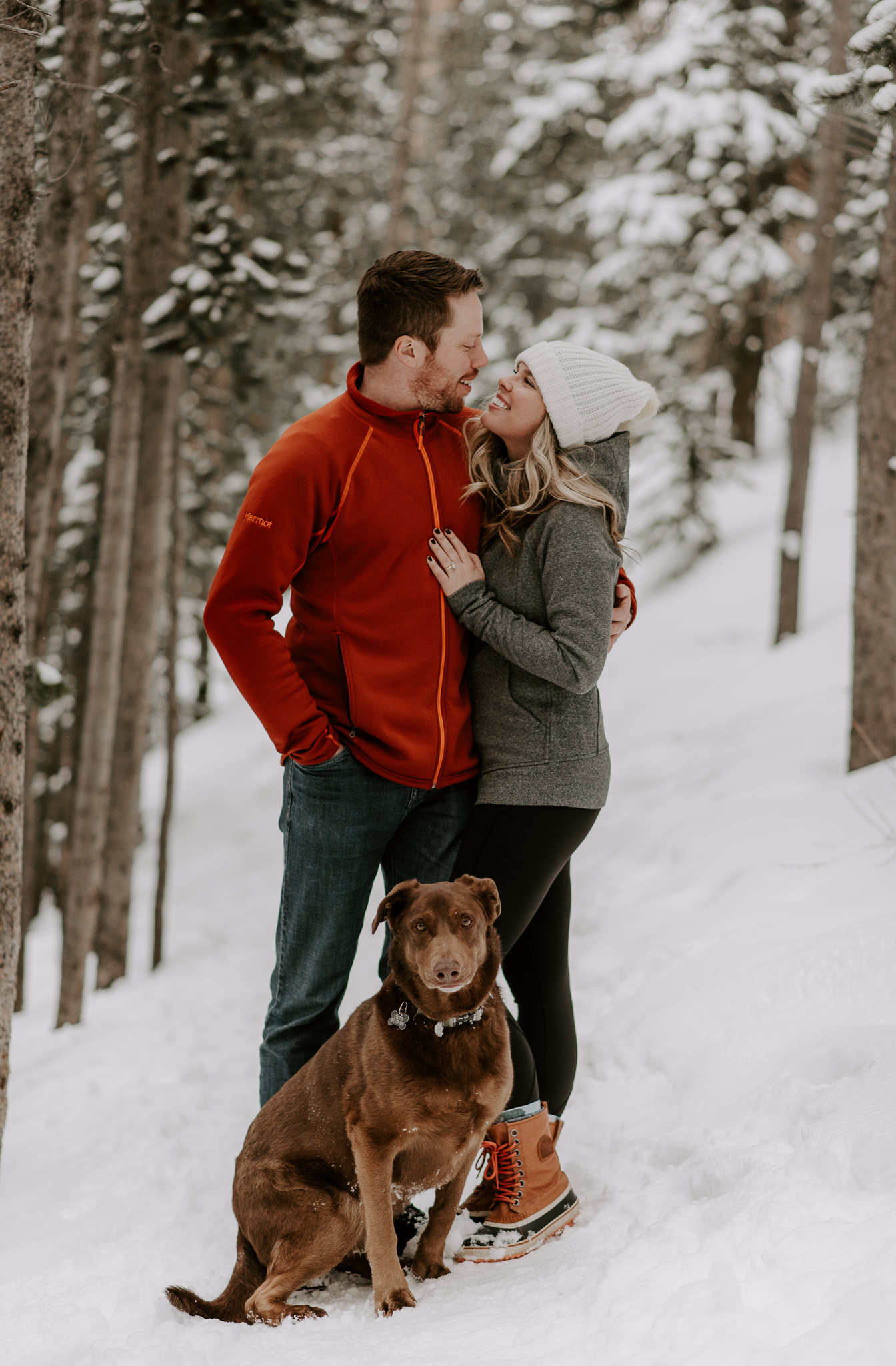  Winter adventure engagement session in Colorado at Boreas Pass. Colorado elopement photographer. 