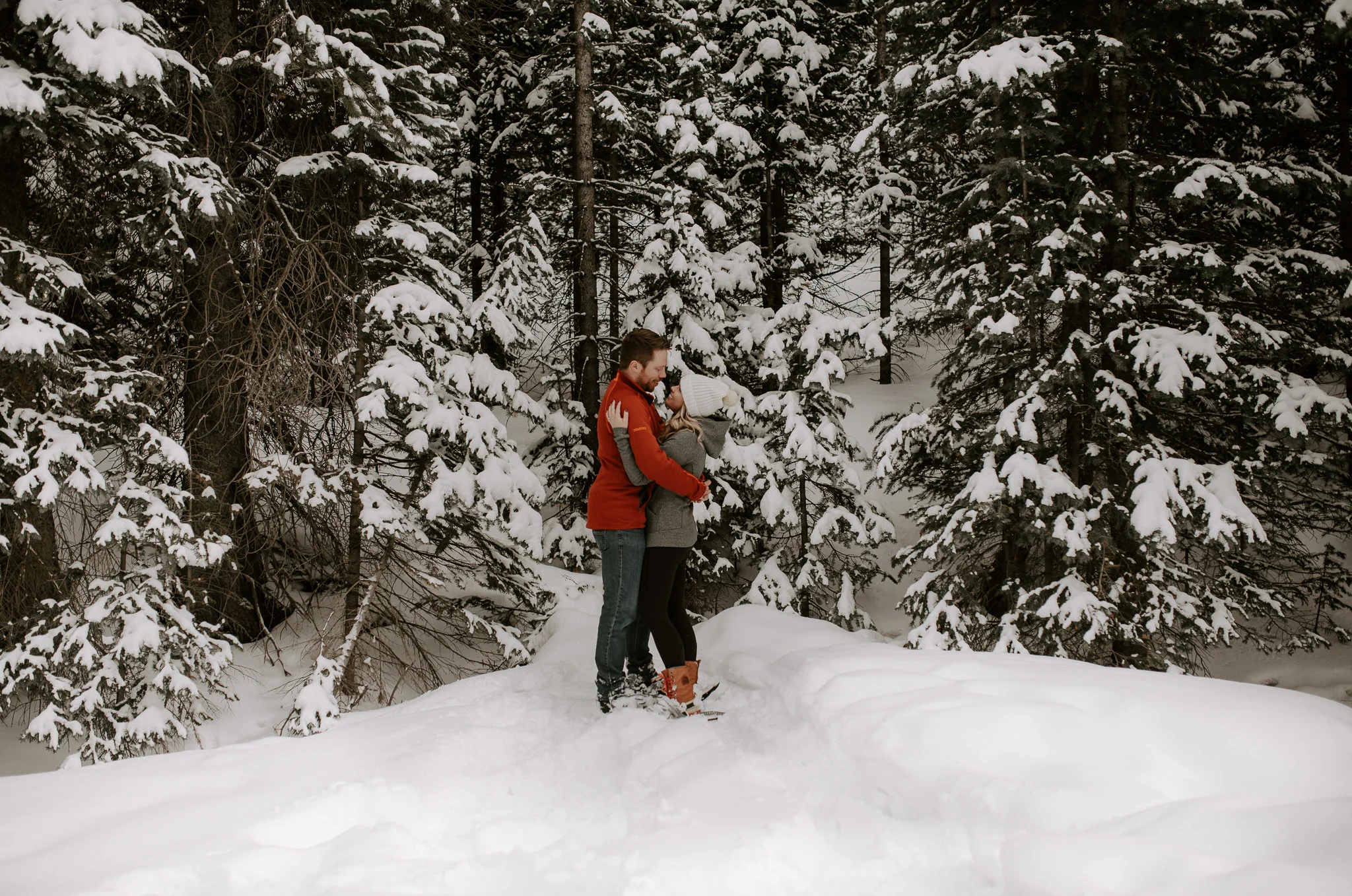  Winter engagement session in Breckenridge, Colorado at Boreas Pass. Colorado wedding and elopement photographer. 