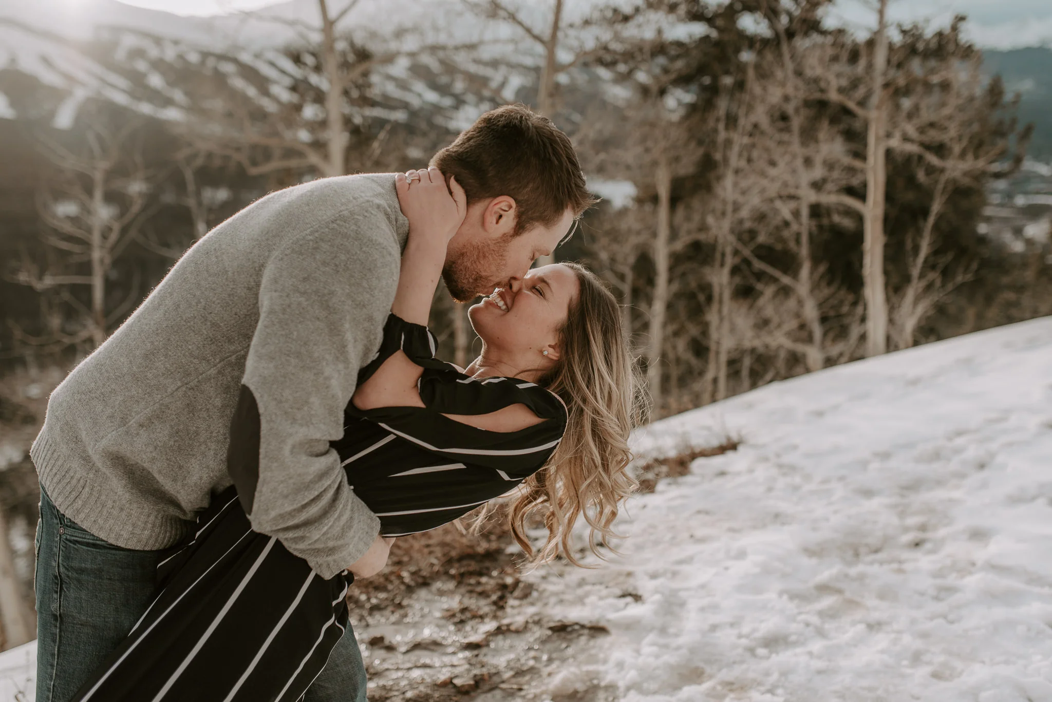  Winter engagement session at Boreas Pass. Colorado elopement photography in Breckenridge. 