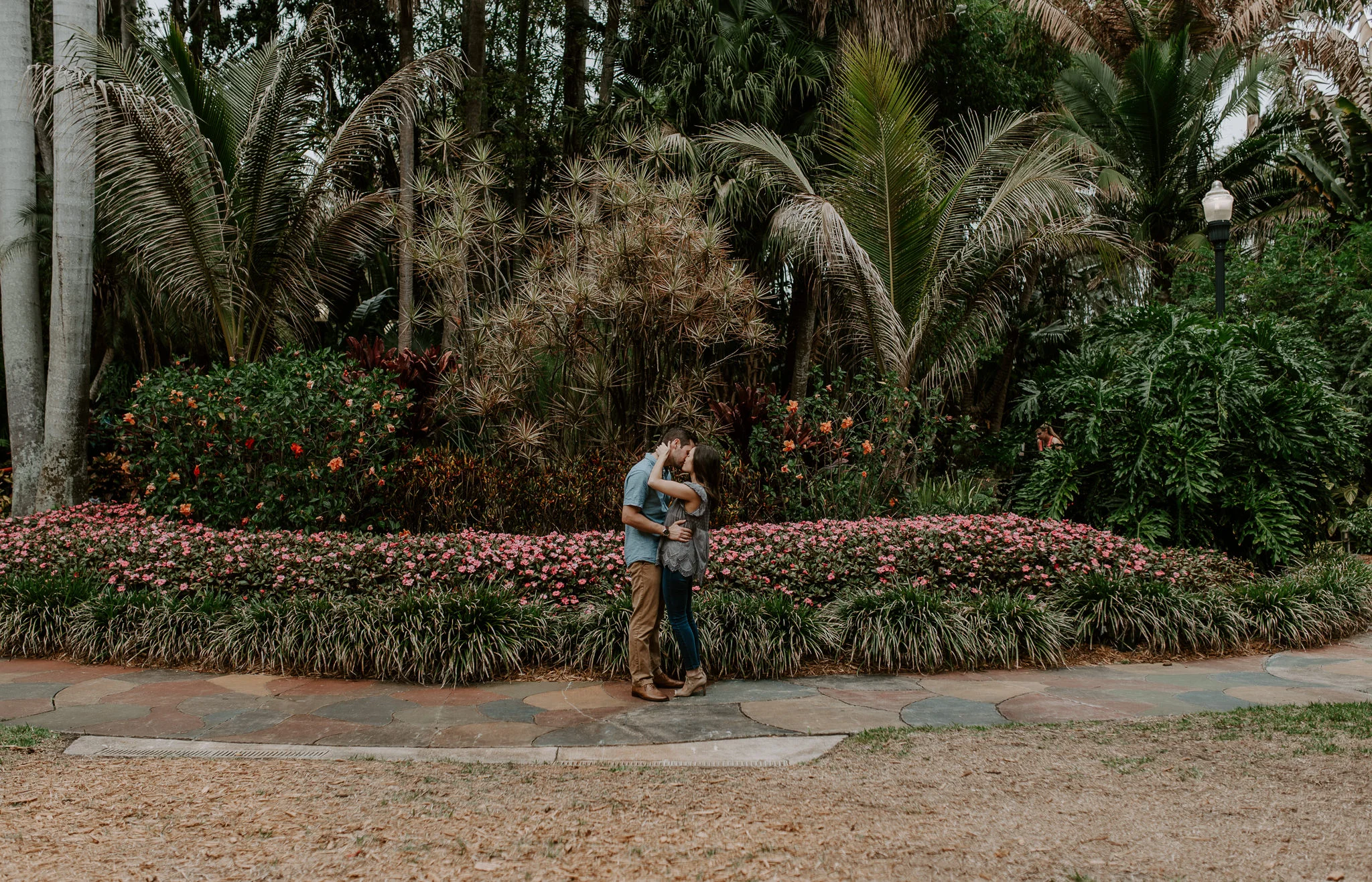  Tampa, Florida engagement session at Sunken Gardens 