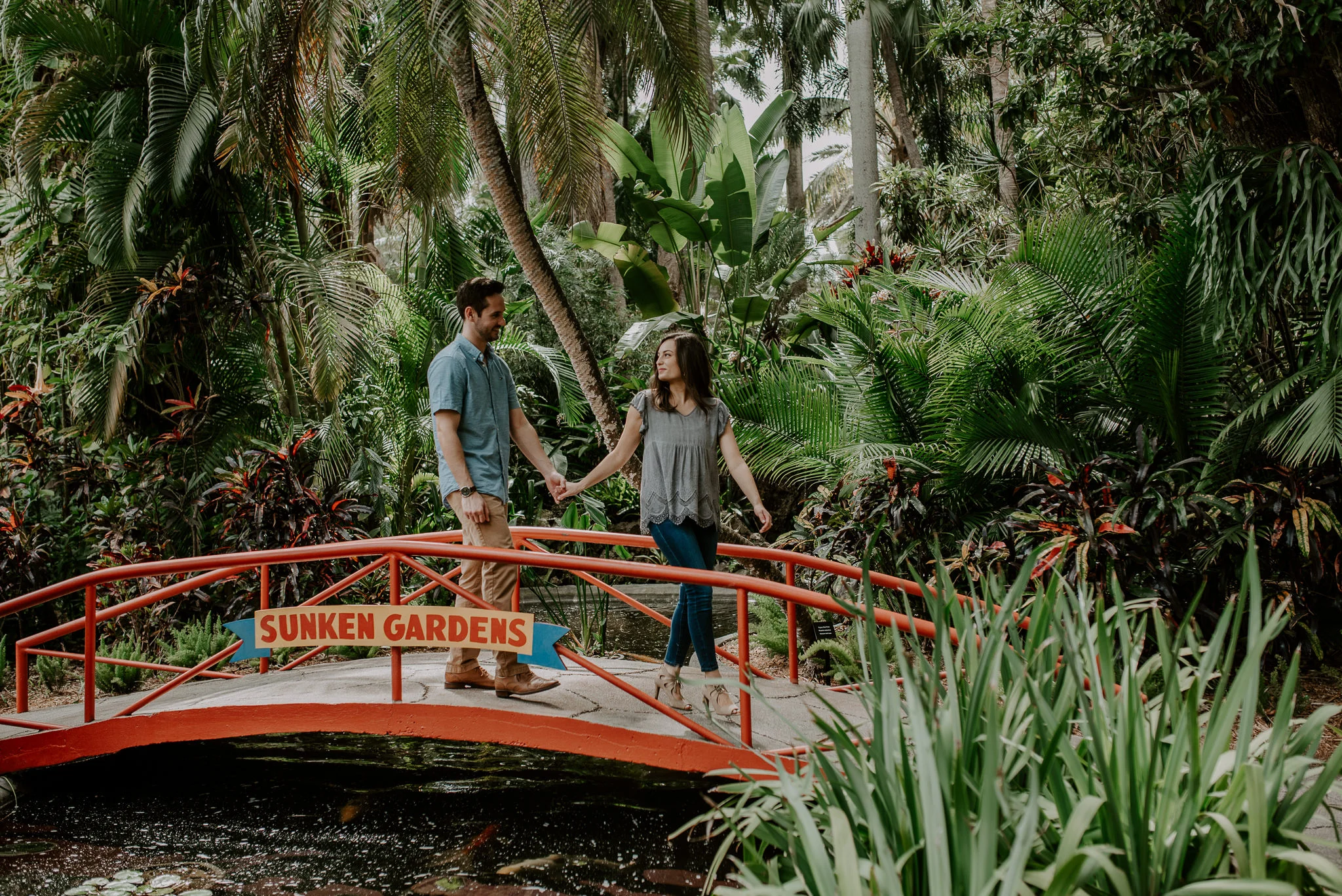  Sunken Gardens engagement session in St. Petersburg, Florida 