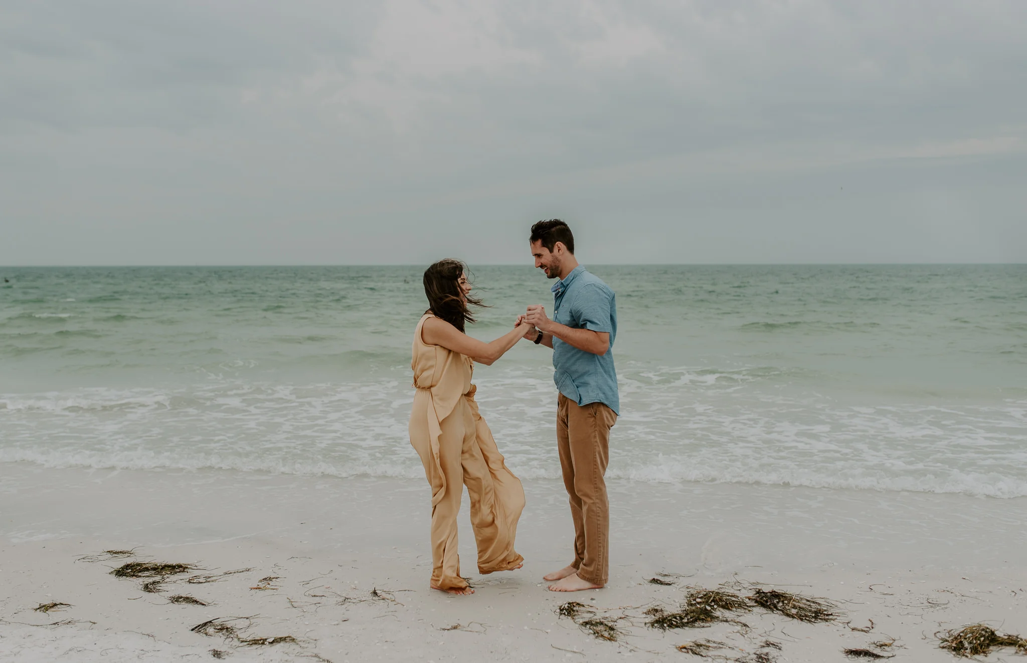  St. Petersburg engagement photos in Florida. Fort De Soto engagement. 