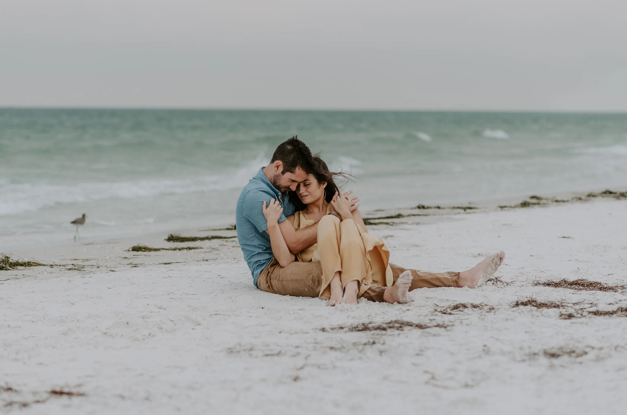  St. Petersburg, FL engagement session and wedding photographer. Fort De Soto beach engagement 