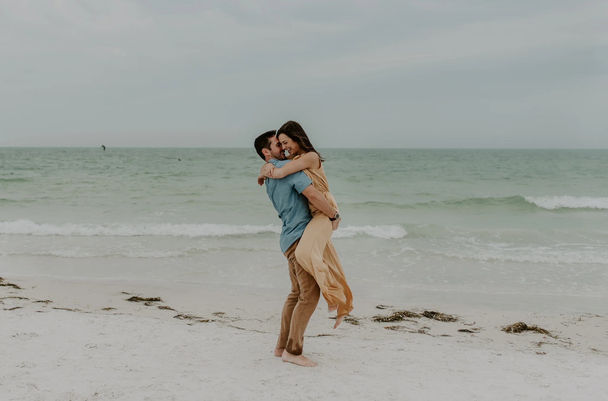  Florida beach engagement, Fort De Soto 