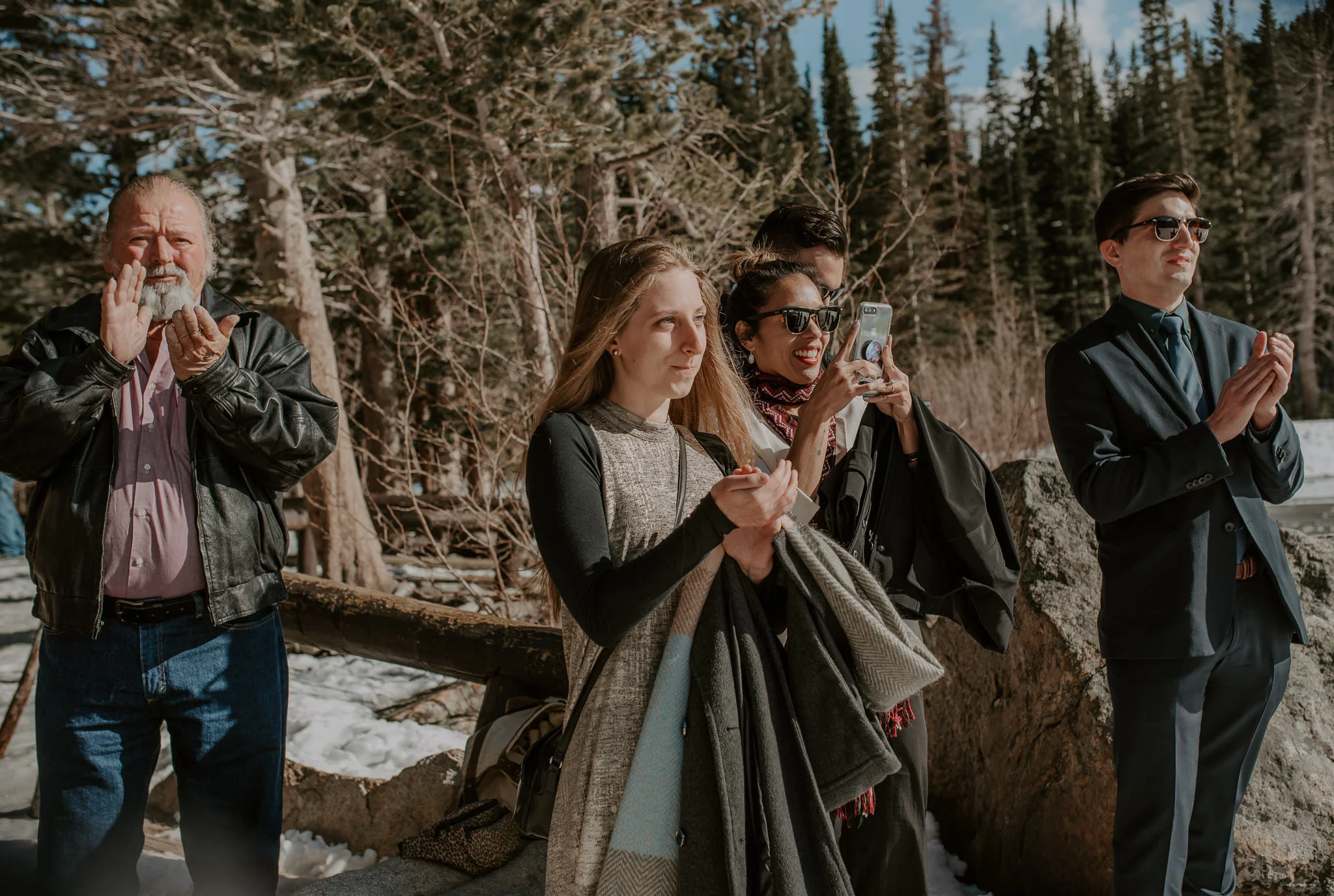  Ceremony at an elopement in Rocky Mountain National Park 