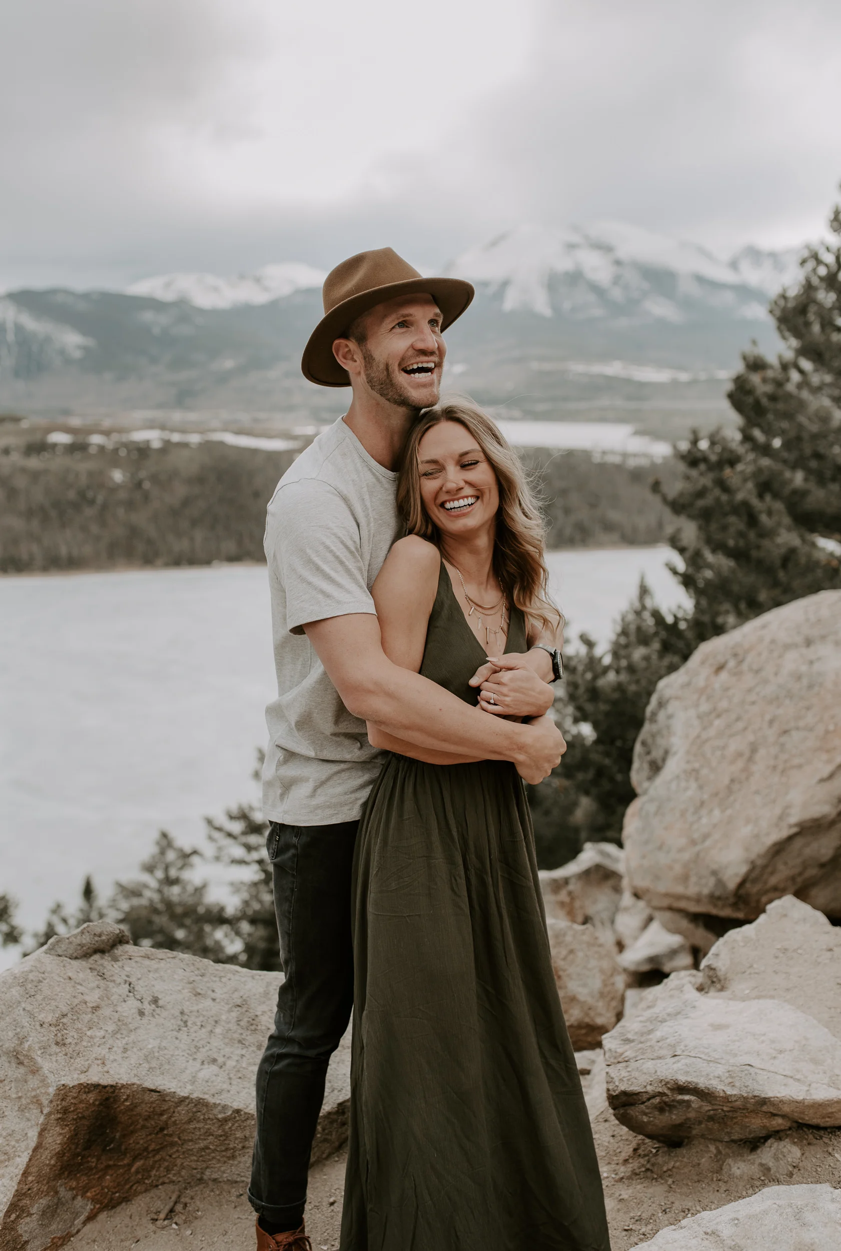  Breckenridge, Colorado engagement session at Sapphire Point. Colorado elopement and wedding photographer 