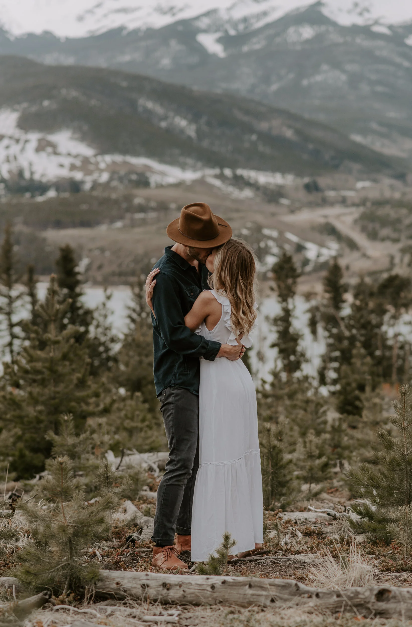  Sapphire Point sunset adventure engagement session in Colorado 