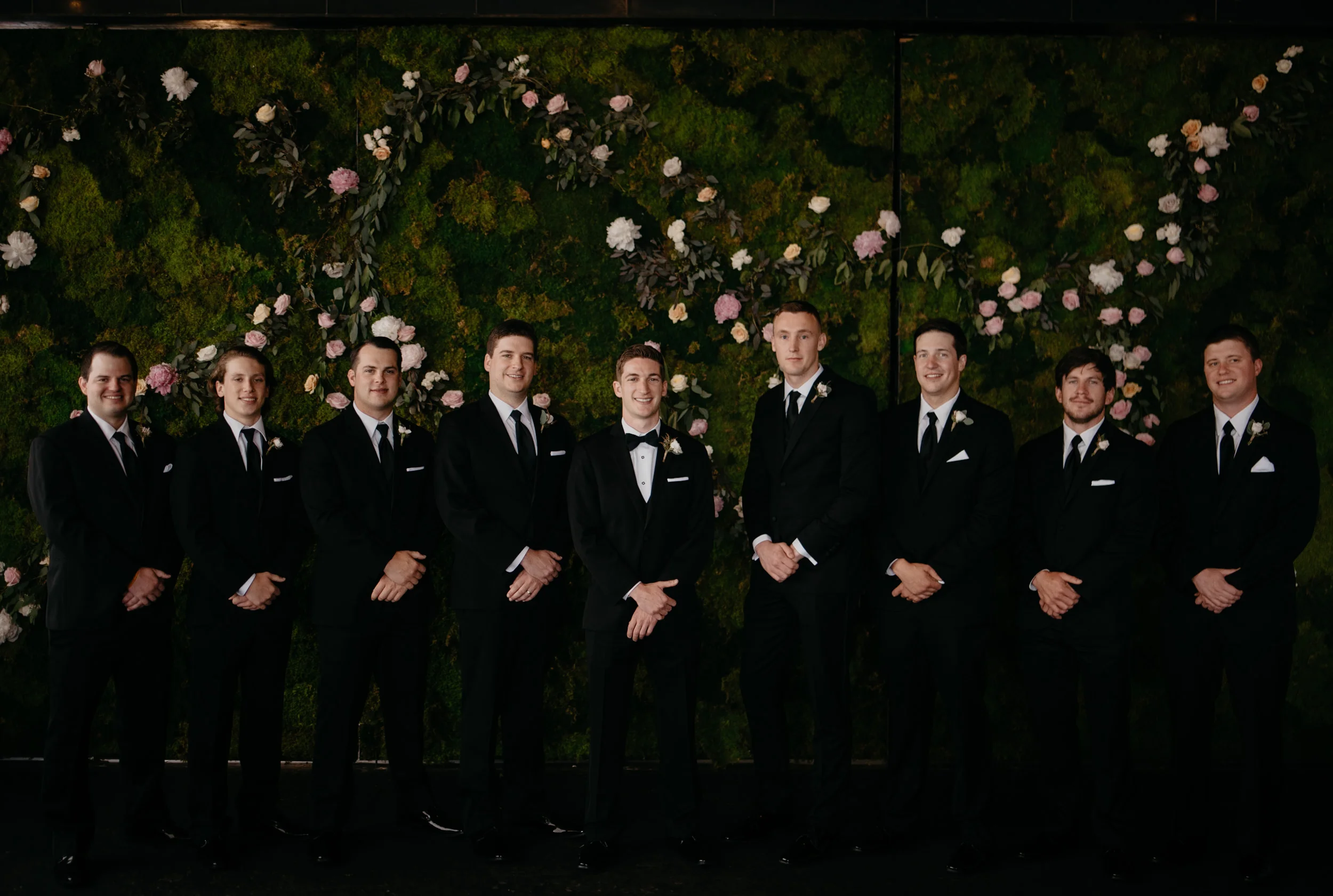  Groomsmen photos at a Colorado wedding at Moss in Denver. Denver wedding photographer. 