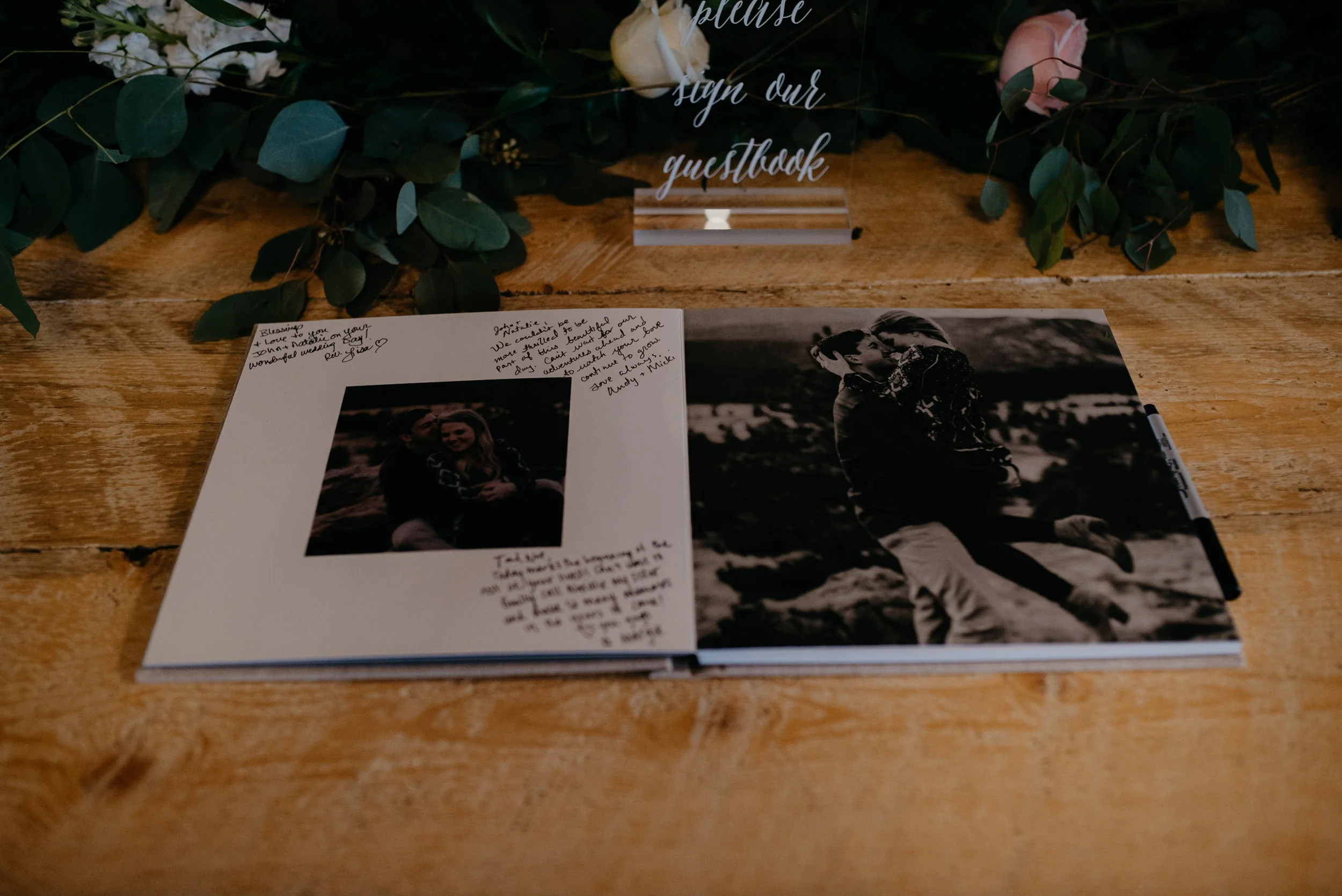  Denver Moss wedding guestbook. Colorado wedding photographer. 