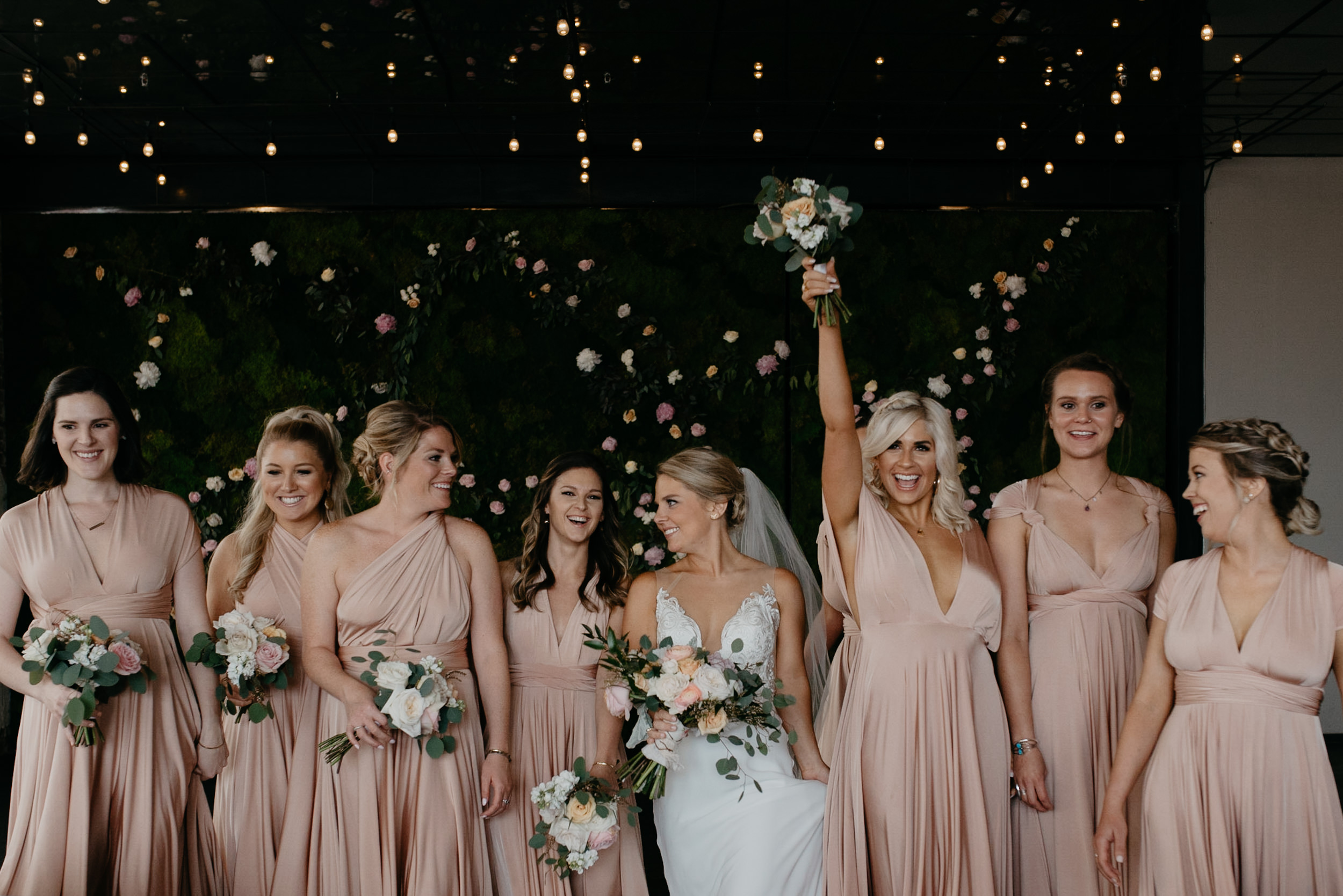  Bridal party at Denver wedding. 
