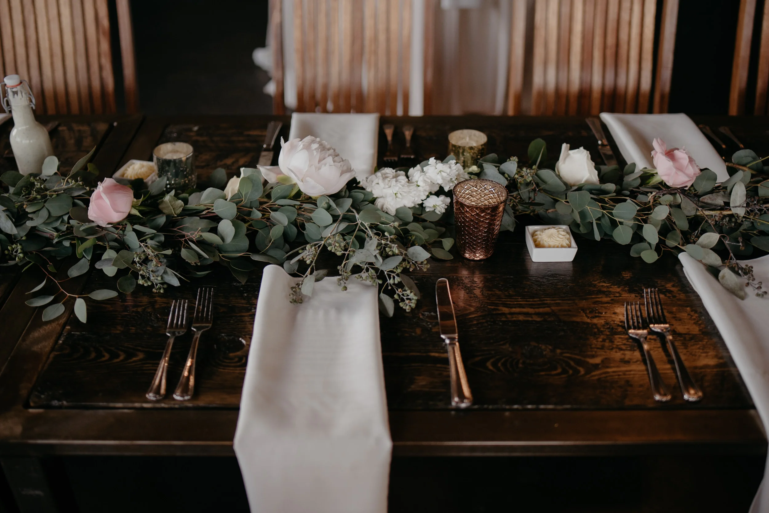  Wedding centerpieces at Moss in Denver, Colorado. 