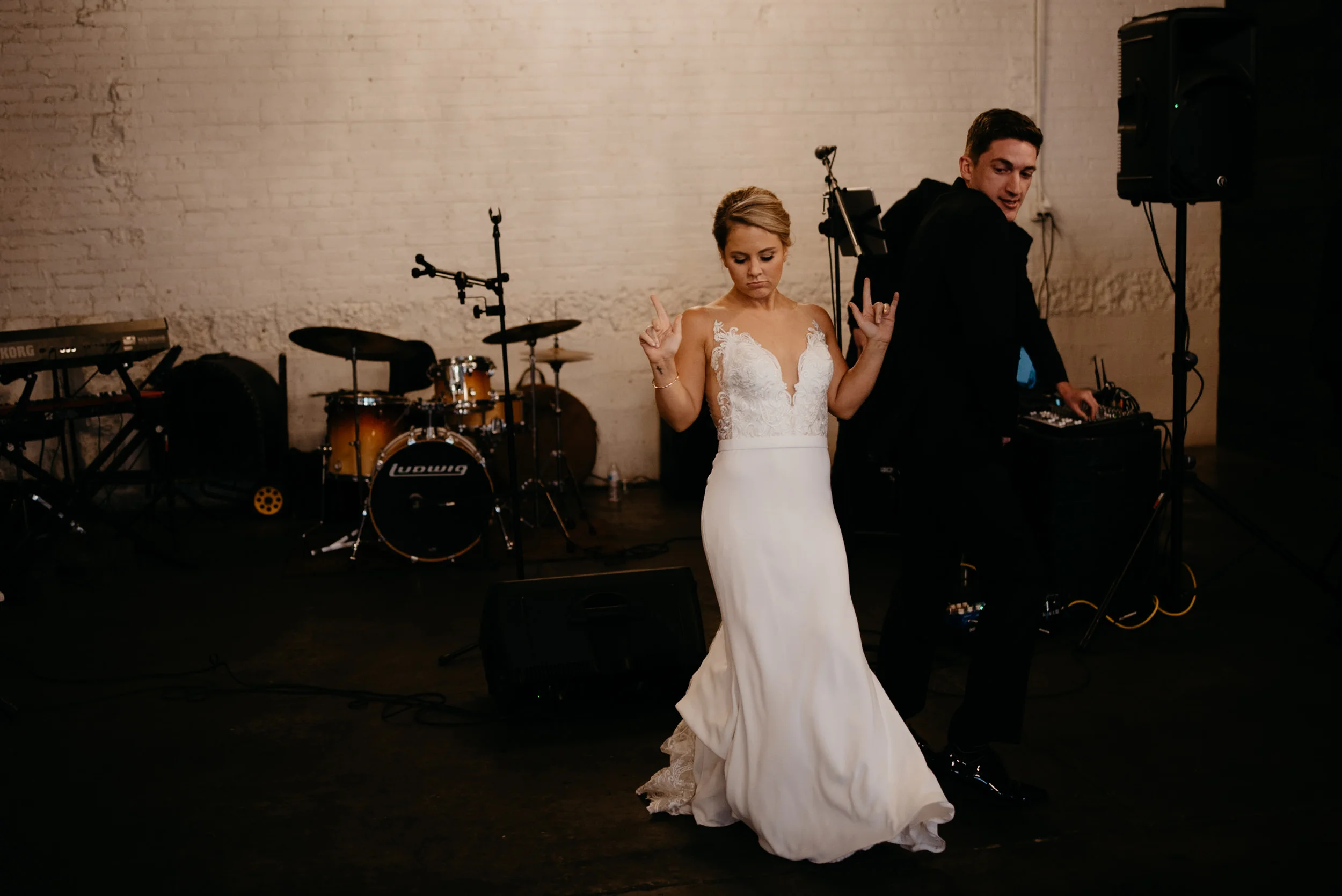  Grand entrance at Moss Denver wedding. Downtown Denver wedding venue. 
