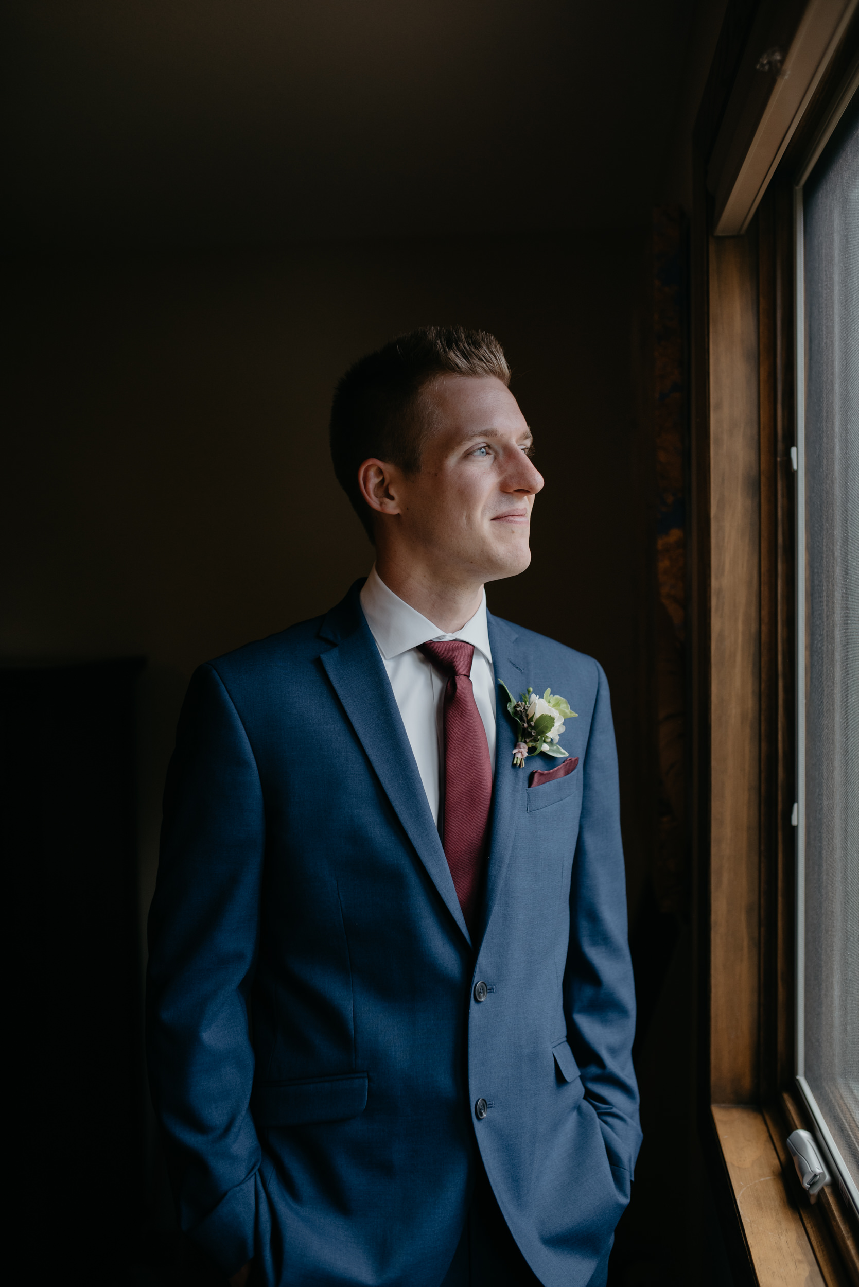  Photo of groom by Colorado wedding photographer 